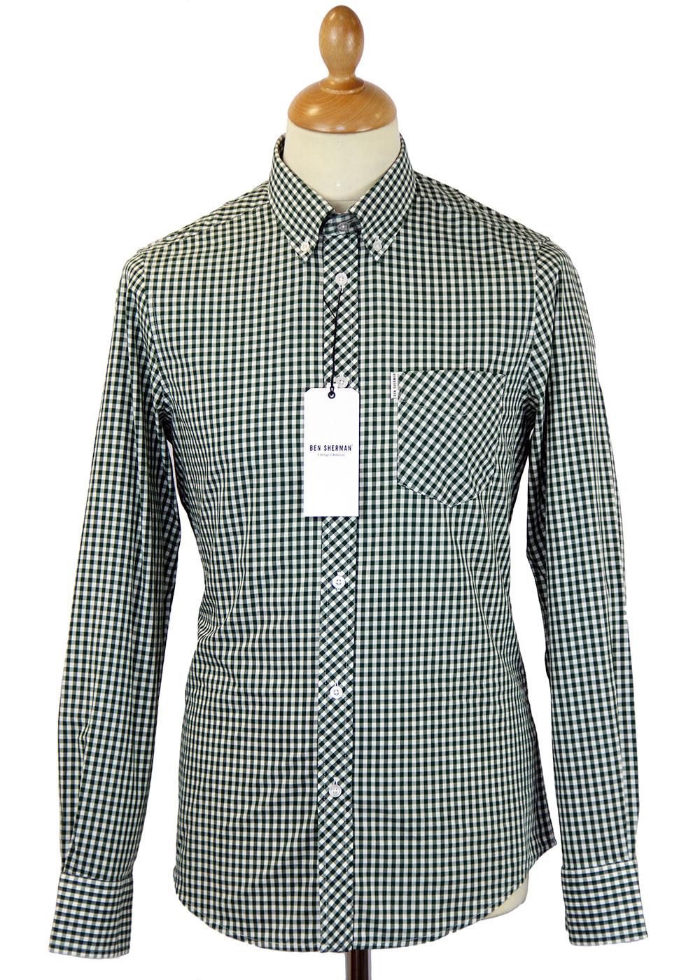 BEN SHERMAN Retro 60s Mod Gingham L/S Shirt (FN)