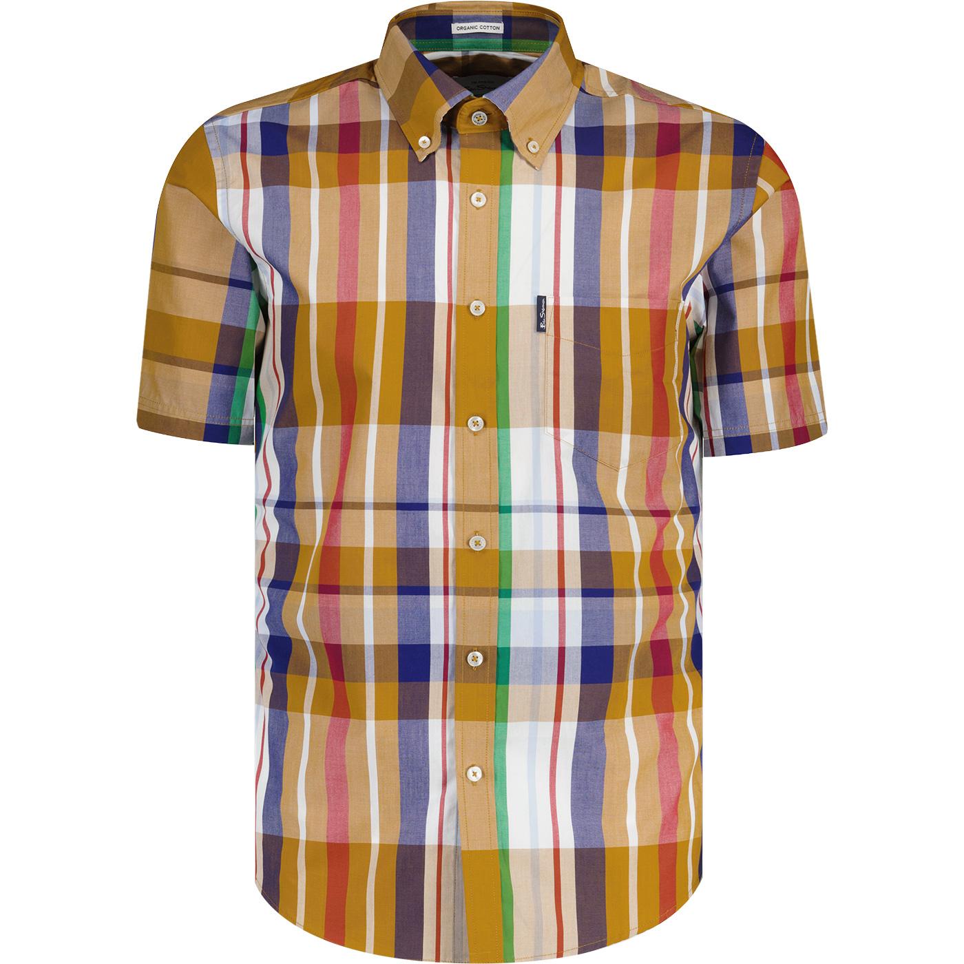 Ben Sherman Large Madras Check Button Down Shirt C