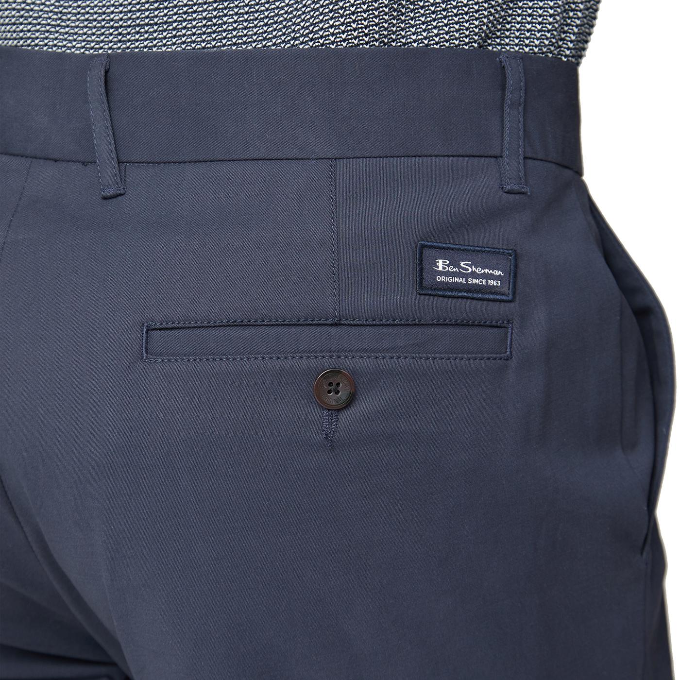 BEN SHERMAN Men's Retro Signature Chino Shorts in Navy