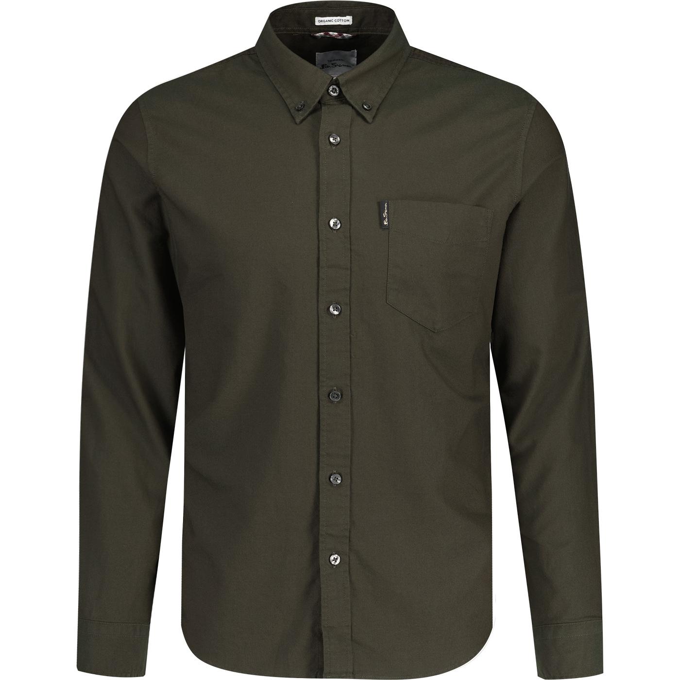 BEN SHERMAN 60s Mod Button Down Oxford Shirt Camo