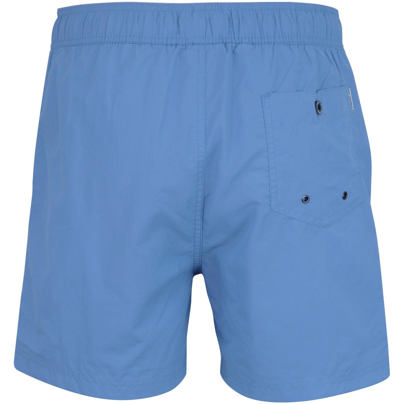 BEN SHERMAN Bathsheba Men's Retro Swim Shorts in Cobalt