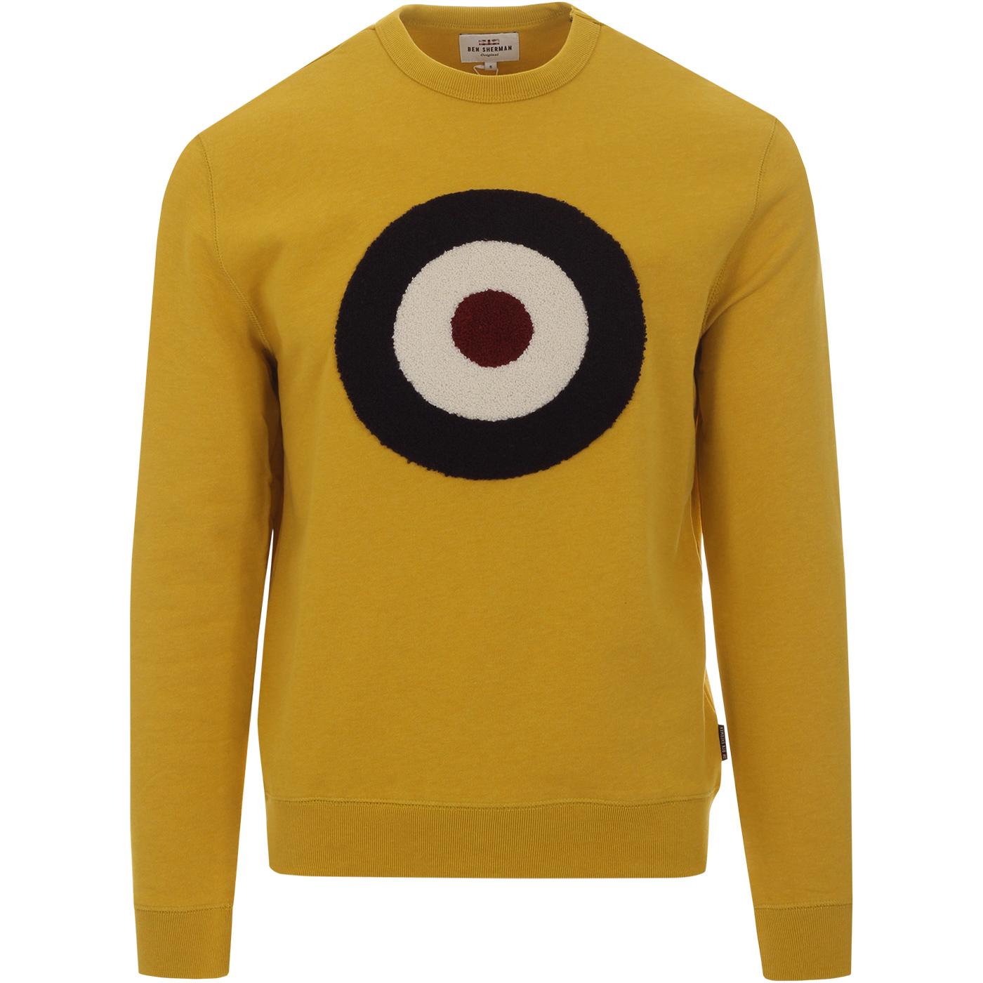 BEN SHERMAN Applique Mod Target Logo Sweater DIJON
