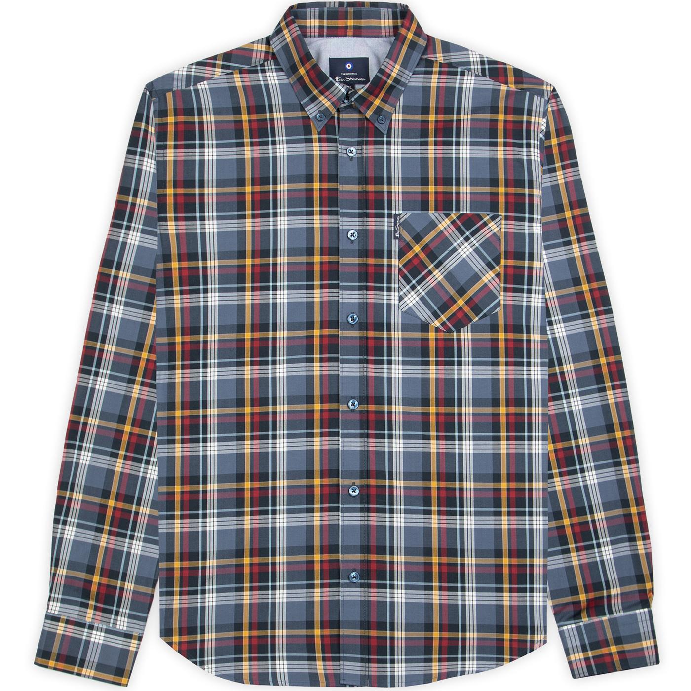 BEN SHERMAN Retro Mod SS Textured Check Shirt (DN)