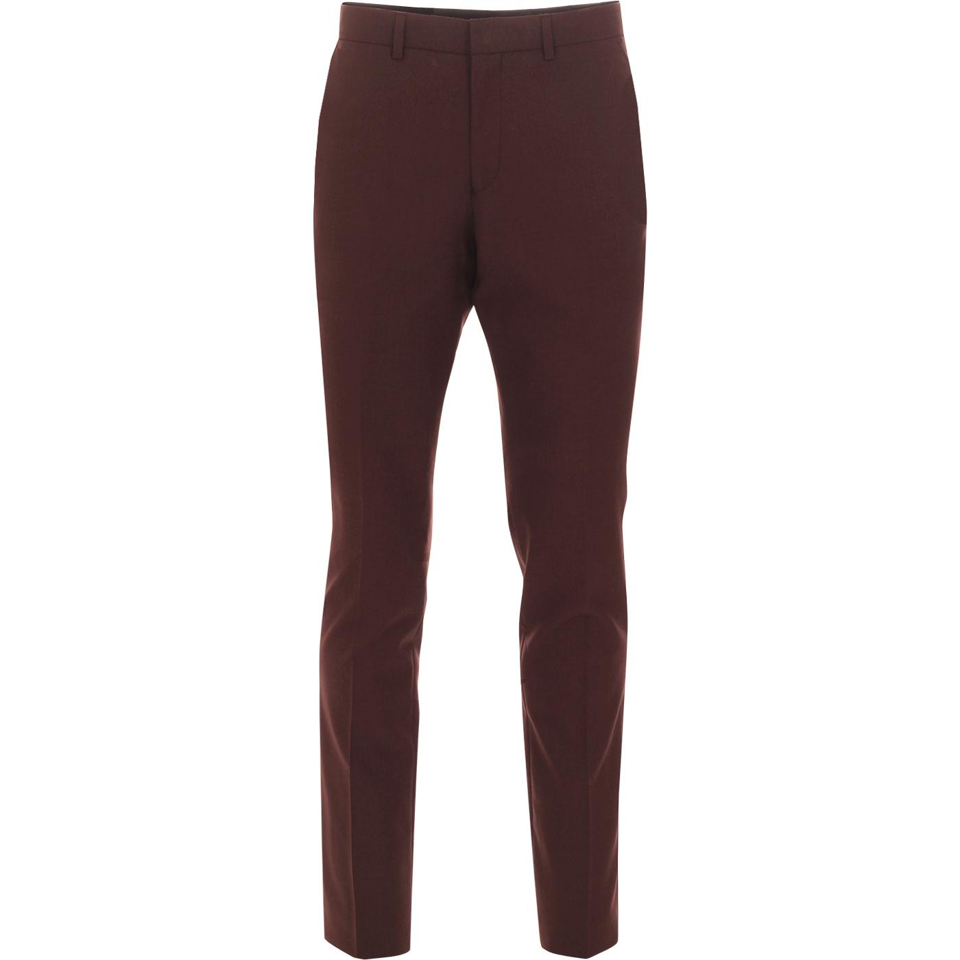 BEN SHERMAN 60s Mod Tonic Suit Trousers (Tobacco)