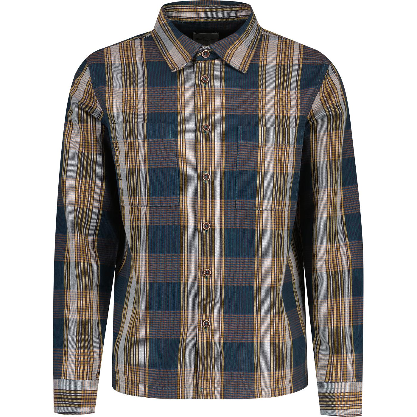 Ben Sherman Retro Cotton Twill Check Overshirt D