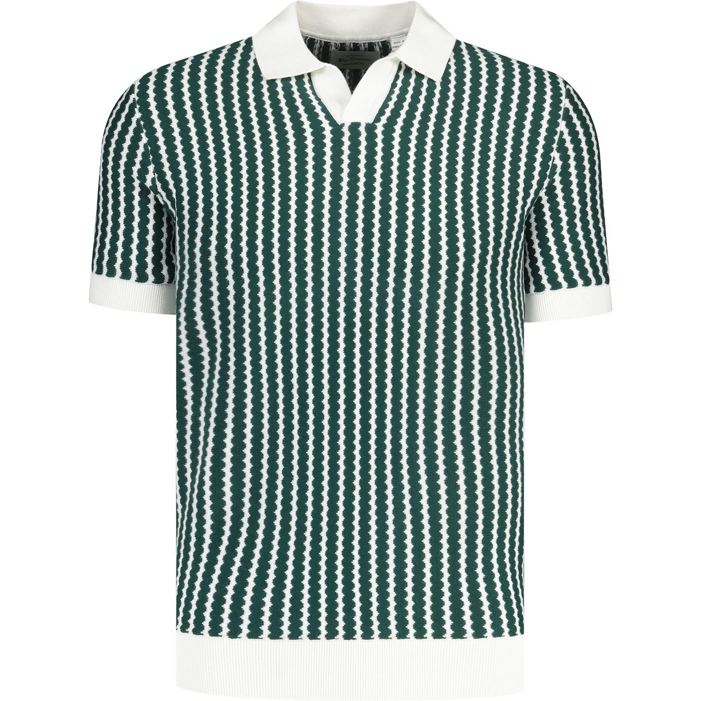 Ben Sherman Vertical Wave Johnny Collar Polo SW