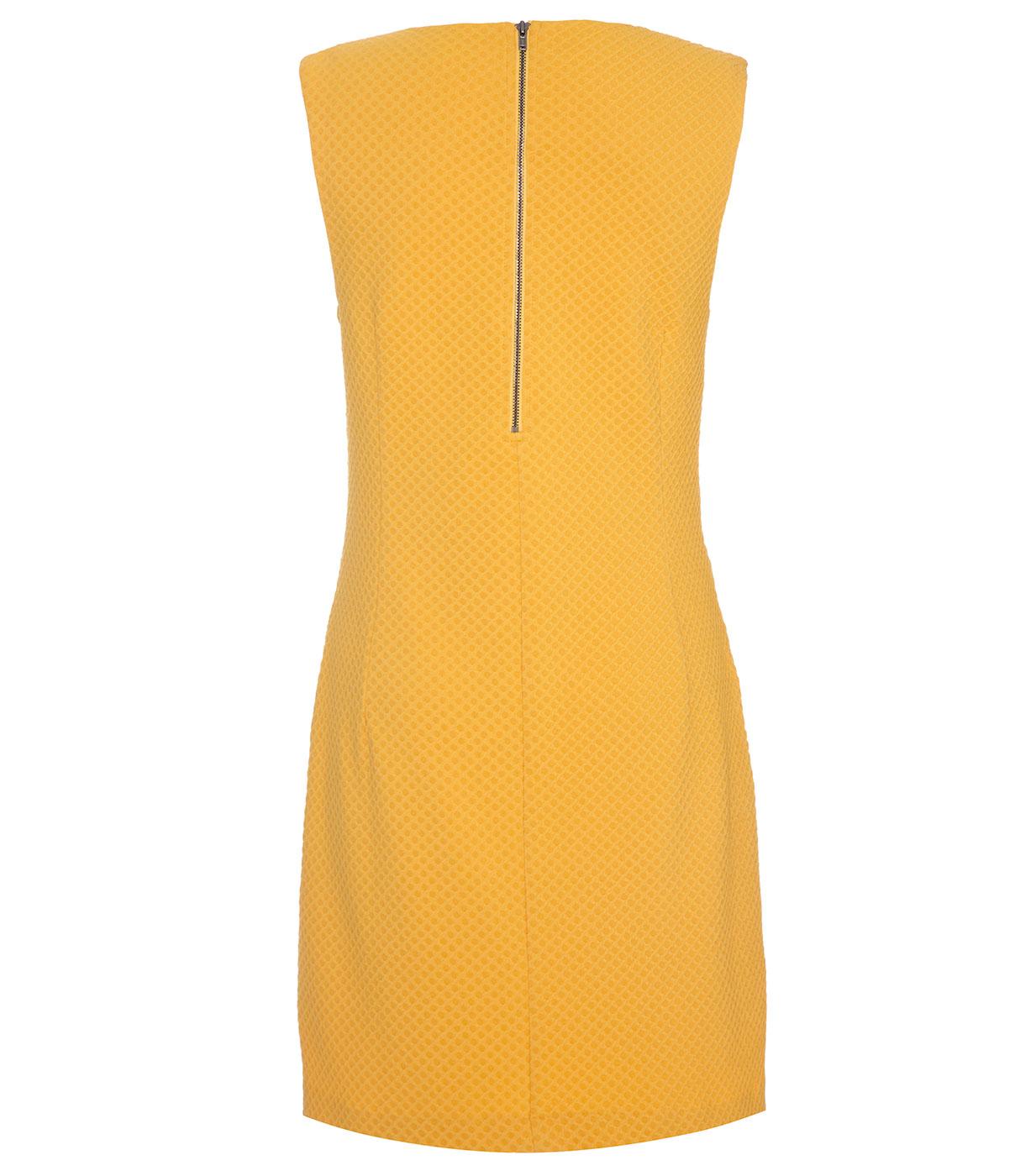 Fever London Billie Dress Retro 60s Mod Shift Dress in Sunflower