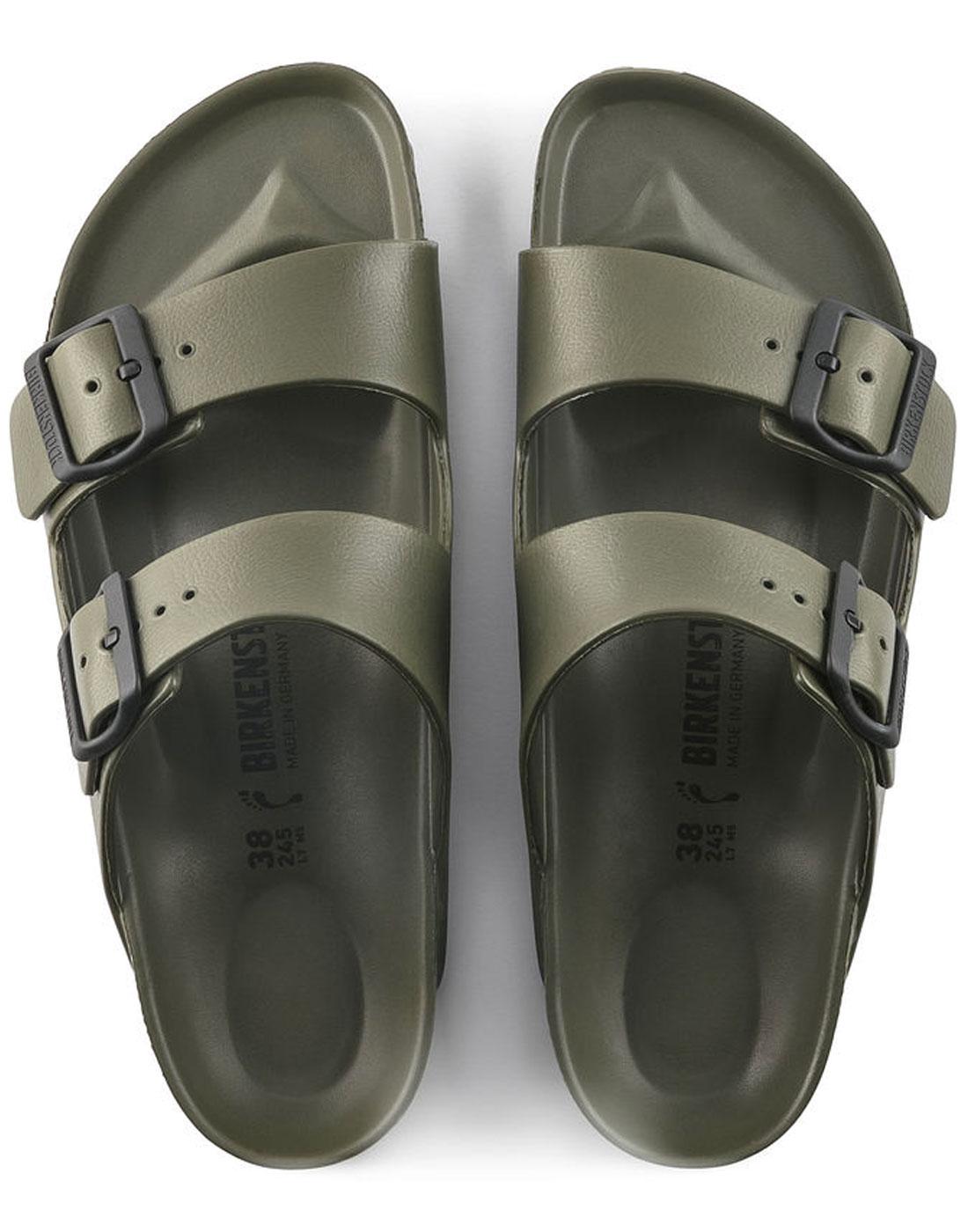 Birkenstock Arizona Eva Mens Retro 2 Strap Sandals In Khaki