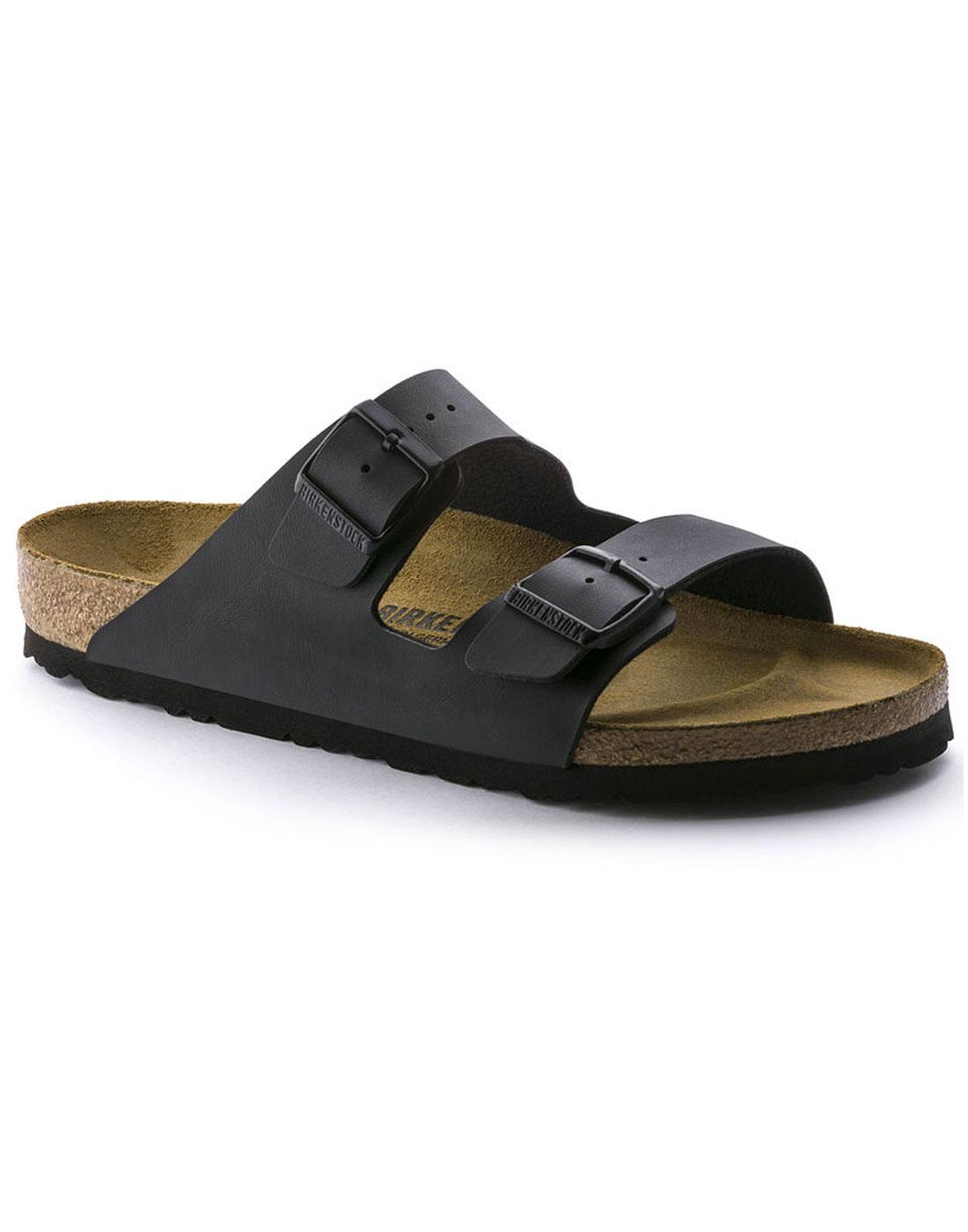 BIRKENSTOCK Arizona Men's 1970s Retro 2 Strap Sandals In Black