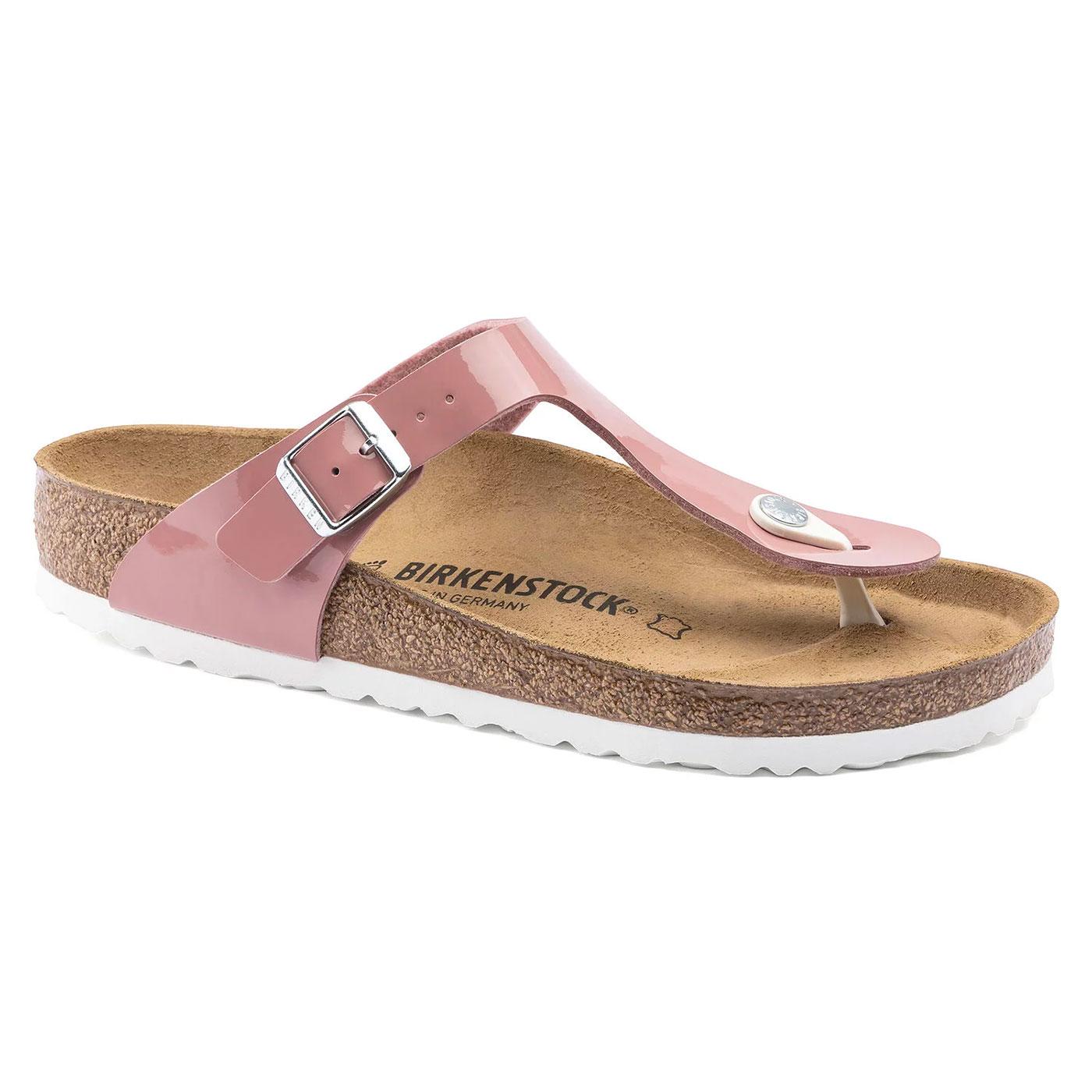 BIRKENSTOCK Gizeh BF Patent Thong Sandals in Old Rose