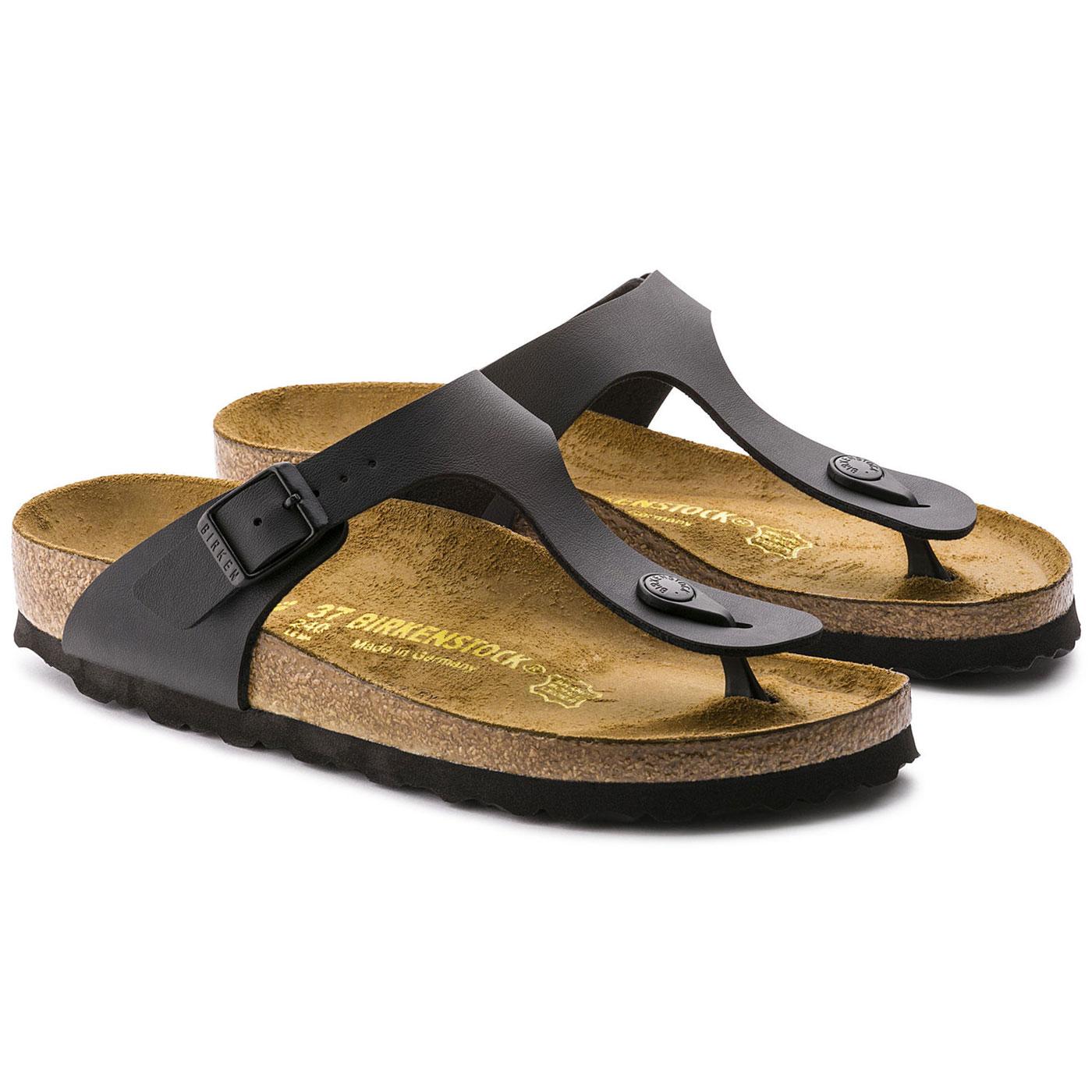 BIRKENSTOCK Gizeh Men's Retro Toe Grip Sandals In Black