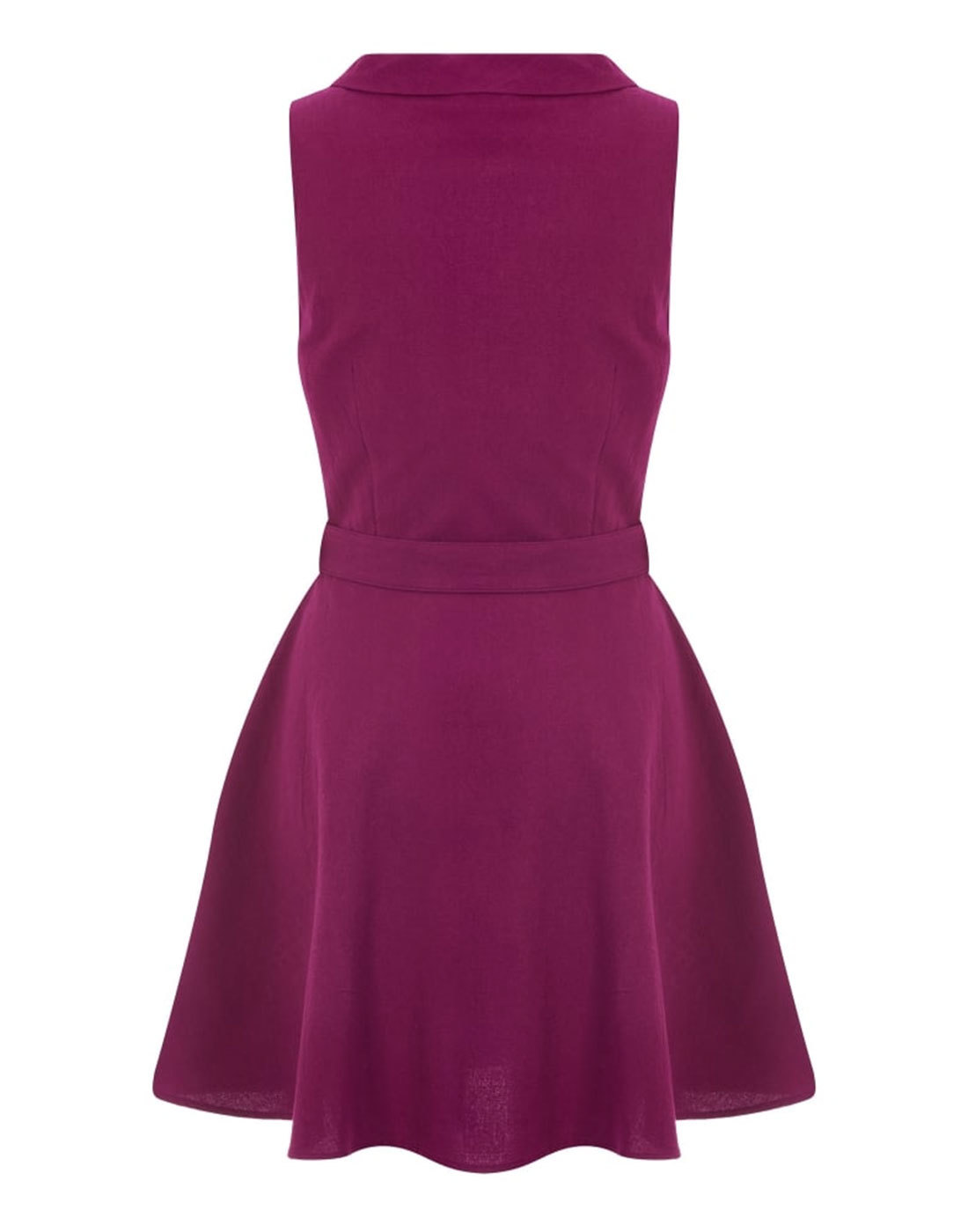 BRIGHT & BEAUTIFUL Ruth Retro 60s Mod Dress in Plum