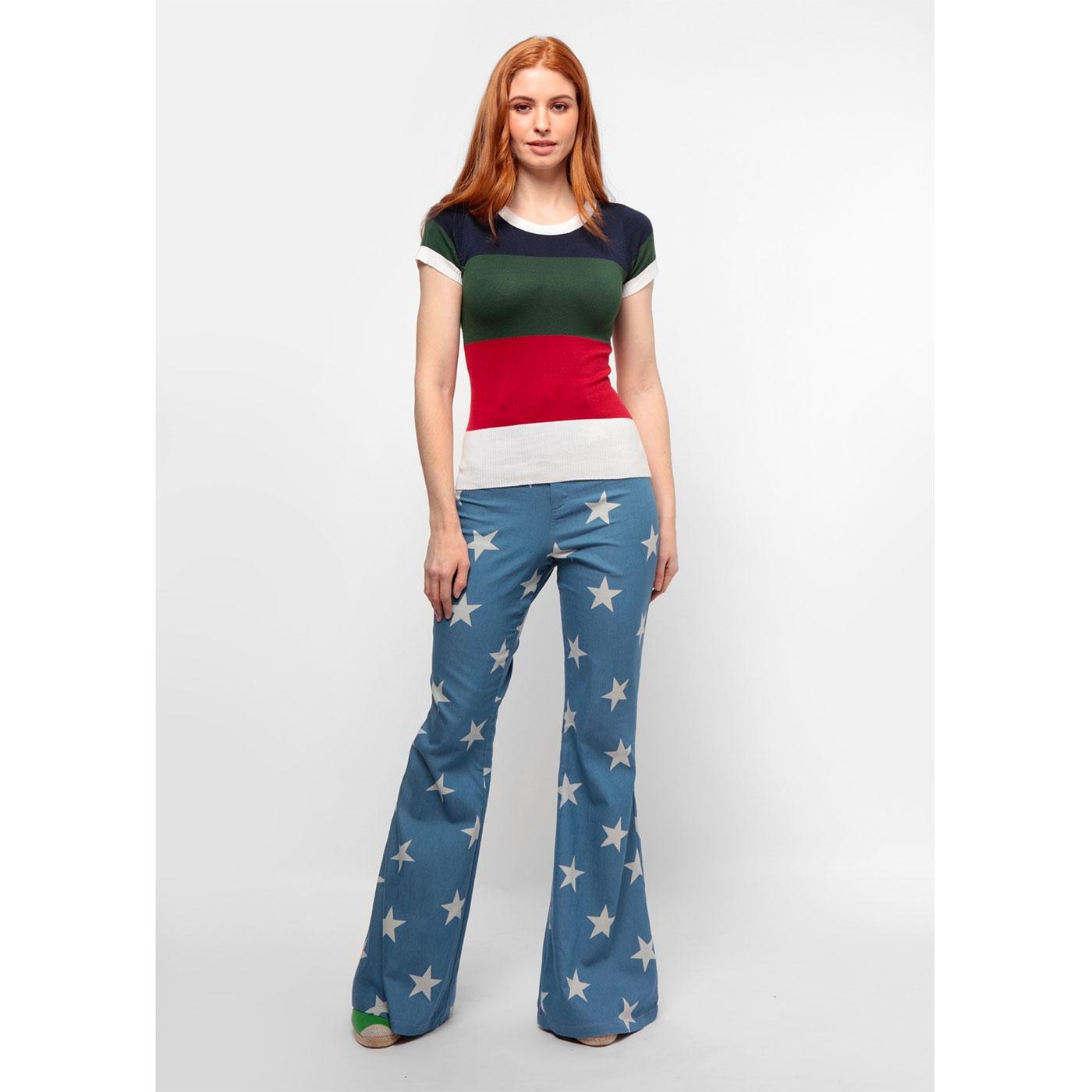 Sydney Retro 70s Block Striped Top