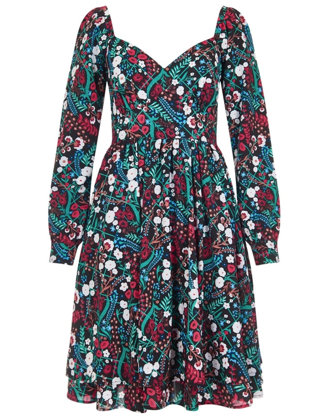 Flora BRIGHT & BEAUTIFUL 1970s Floral Gipsy Dress
