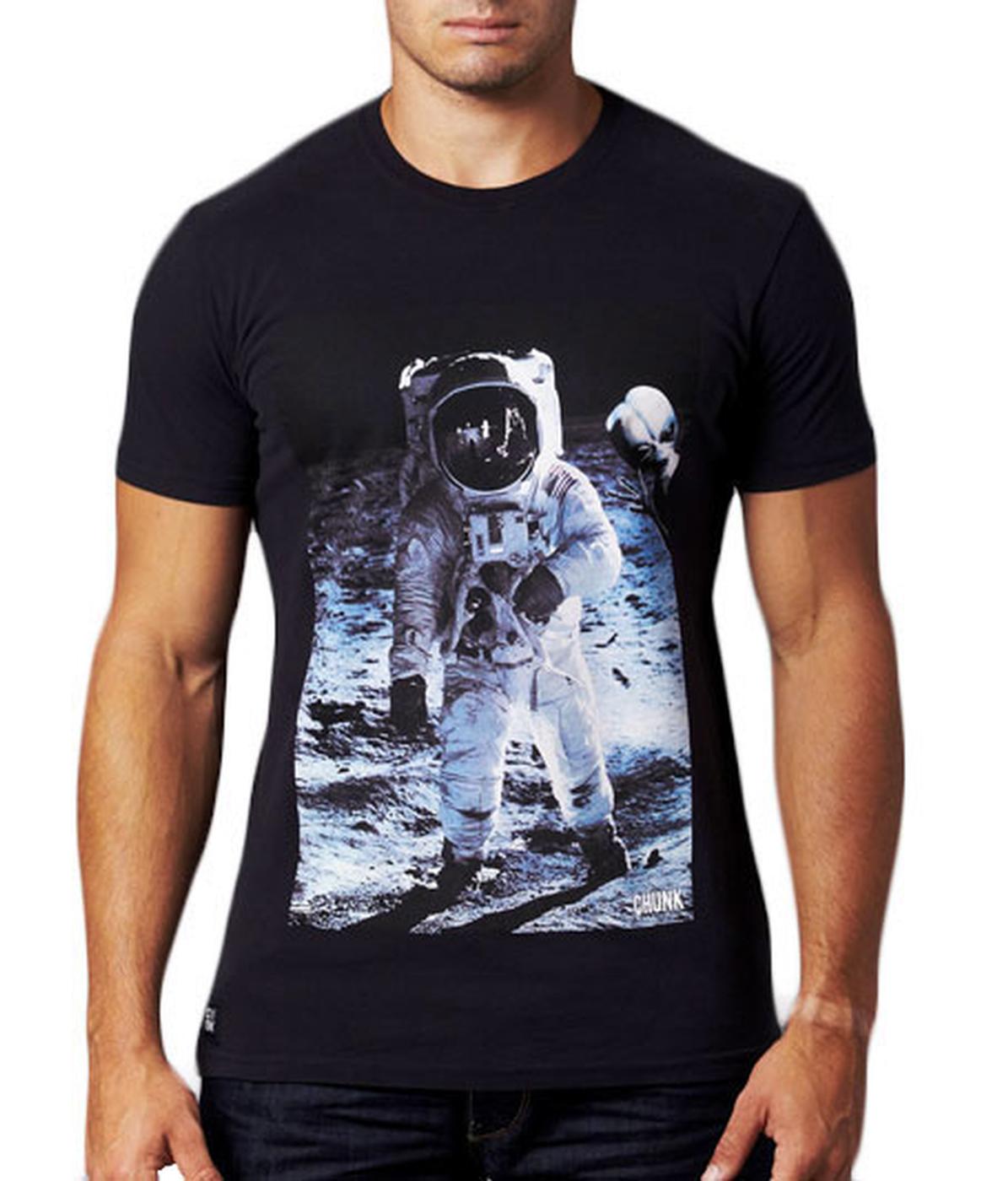 Alien Space Bomb CHUNK Retro 1960s Print T-Shirt