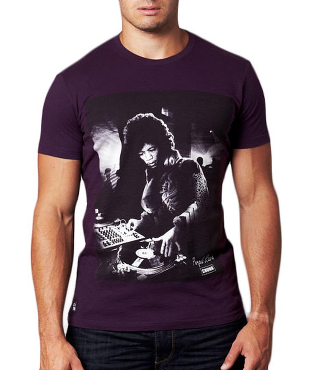 CHUNK Purple Rave Rtero Indie Graphic Print T-Shirt