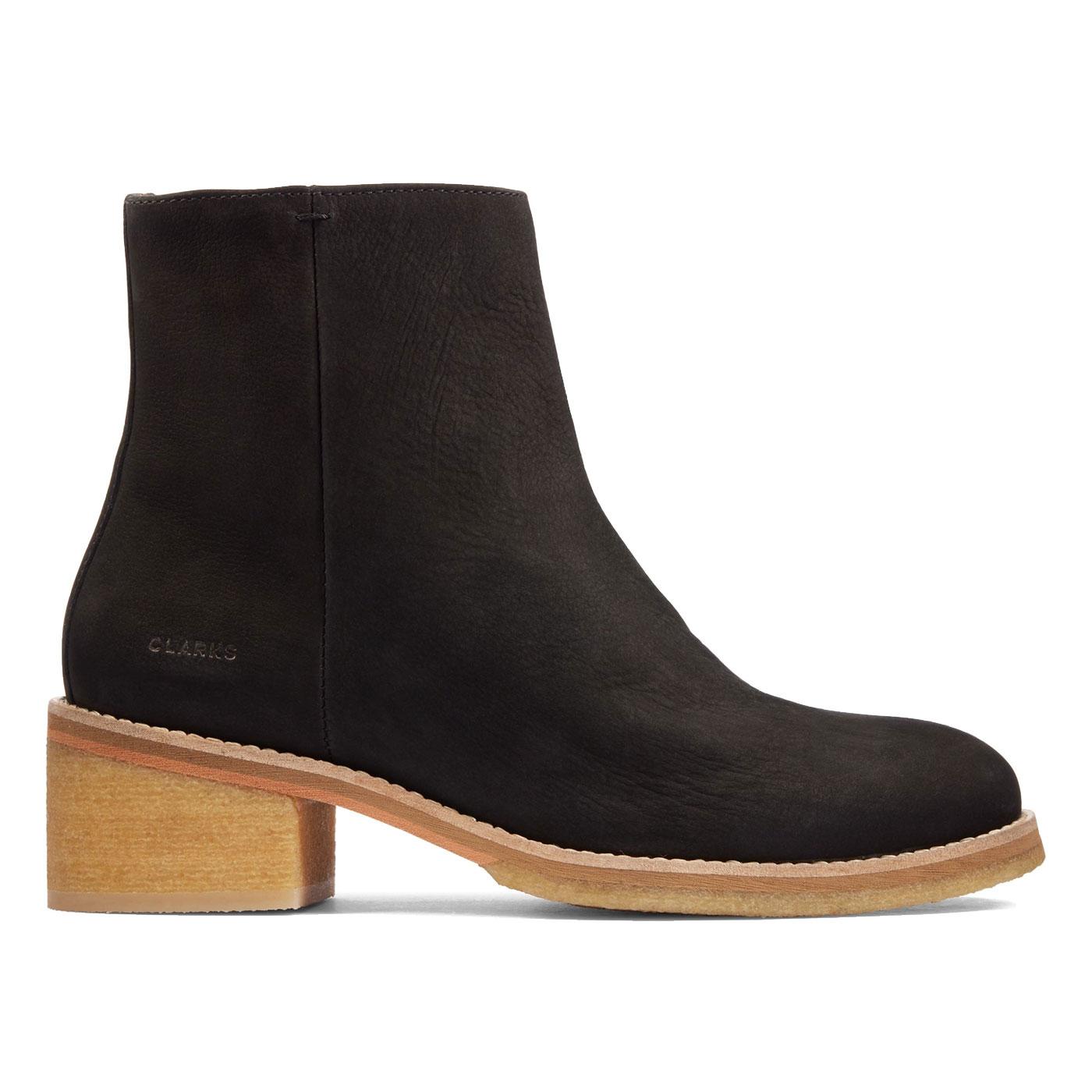 Clarks black store suede chelsea boots