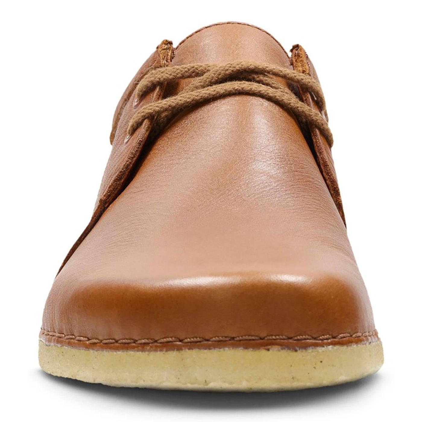 CLARKS ORIGINALS Ashton Mens Leather Shoes in Cola