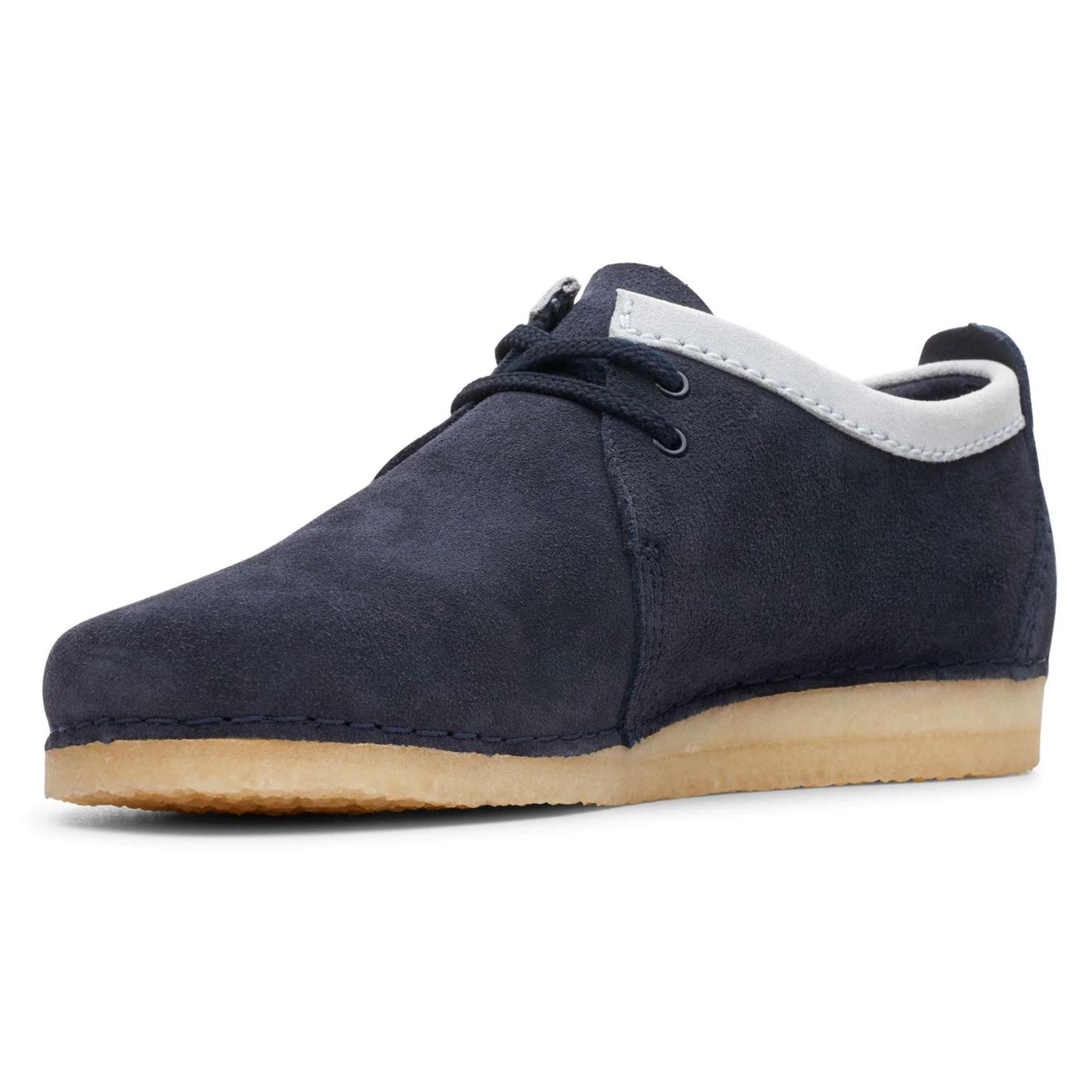 Clarks Originals Ashton Retro Mod Navy Suede Shoes