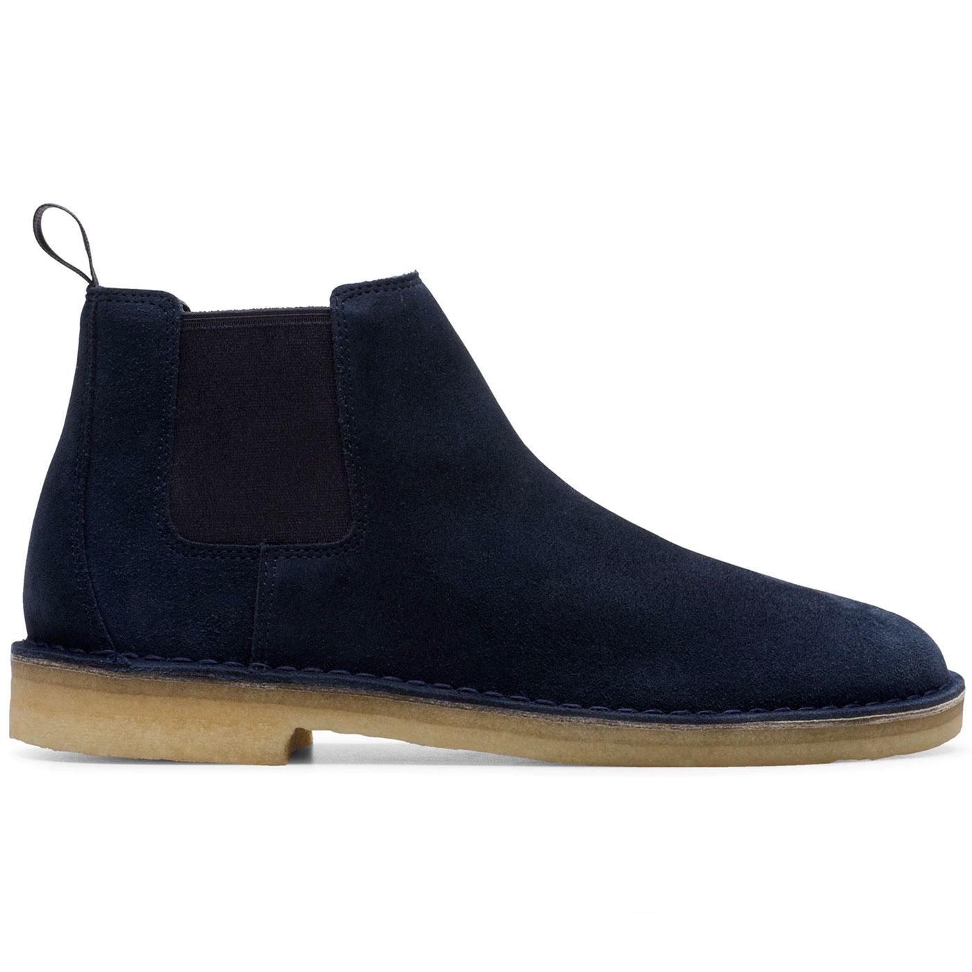 clarks navy boots