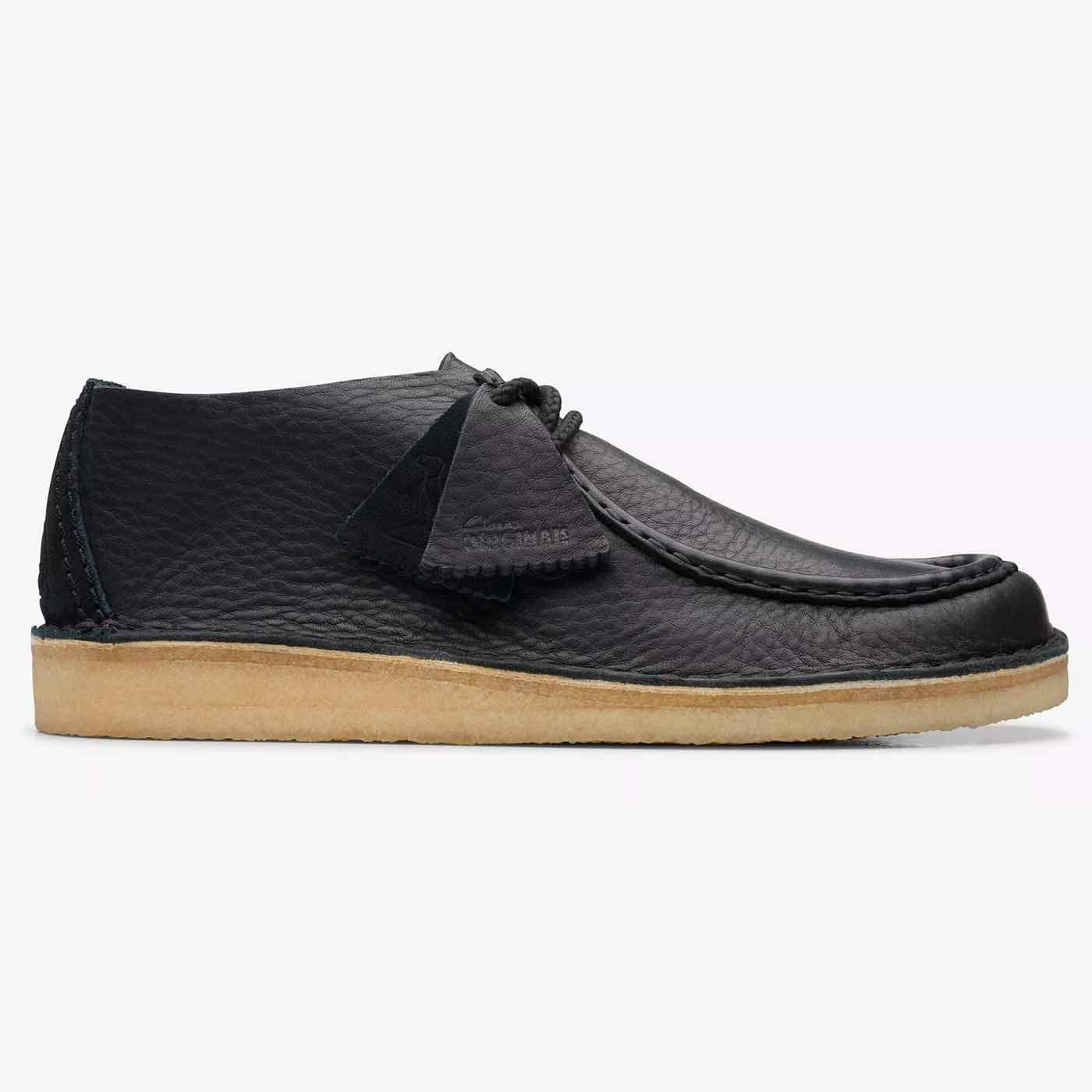 Desert Nomad Clarks Originals Black Leather Shoes