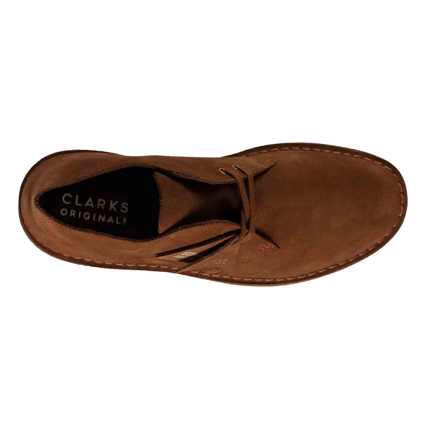 clarks desert boots cola suede