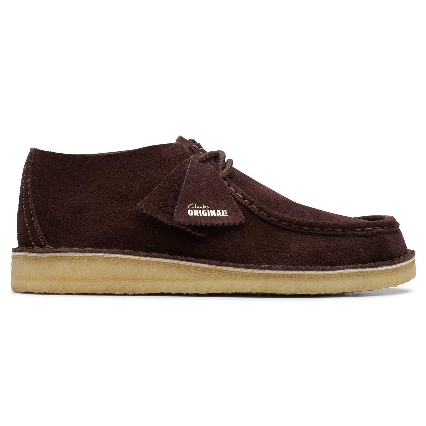 Clarks Originals Desert Nomad Deep Brown Suede Mod Shoes