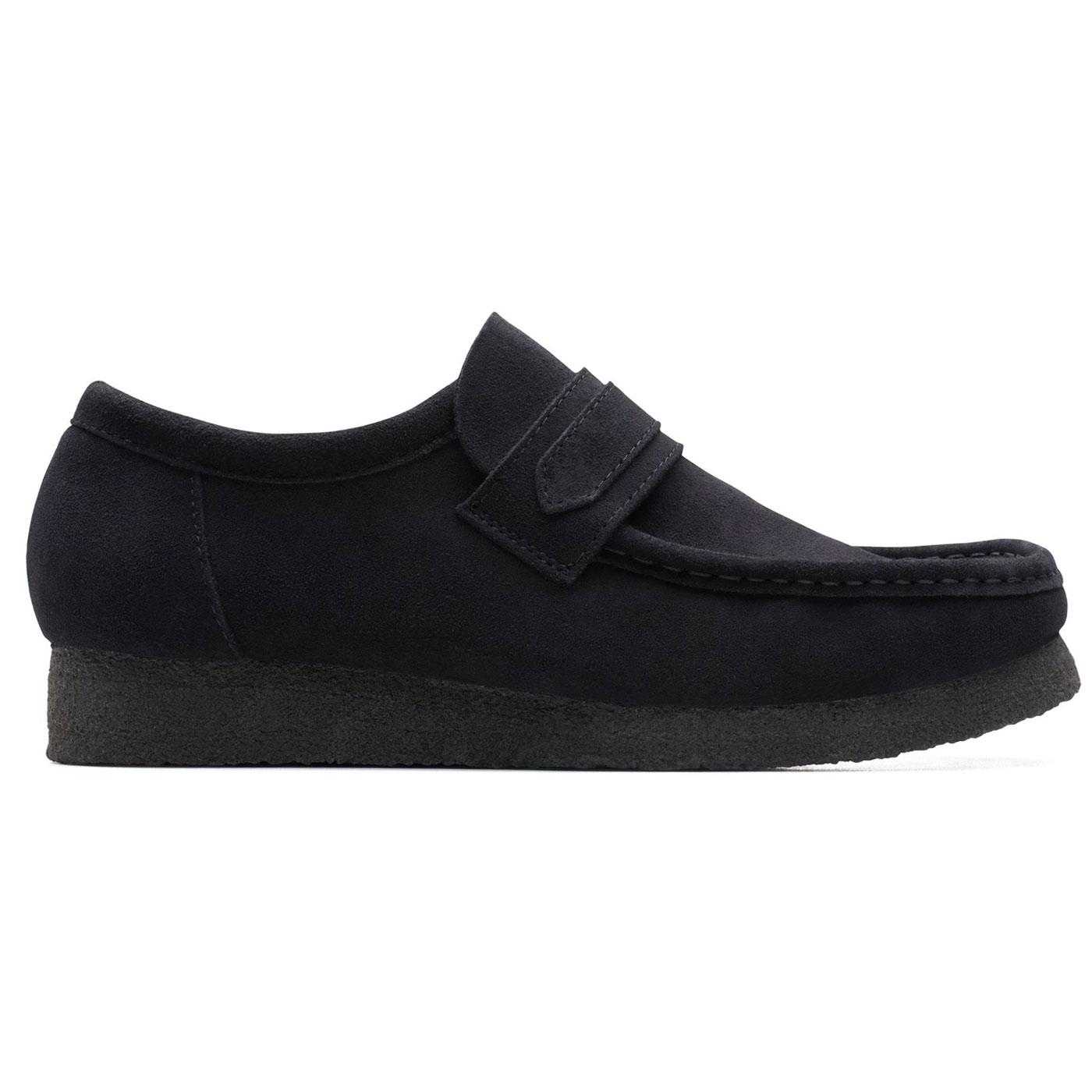 Clarks Originals Retro Wallabee Loafer in Black Suede