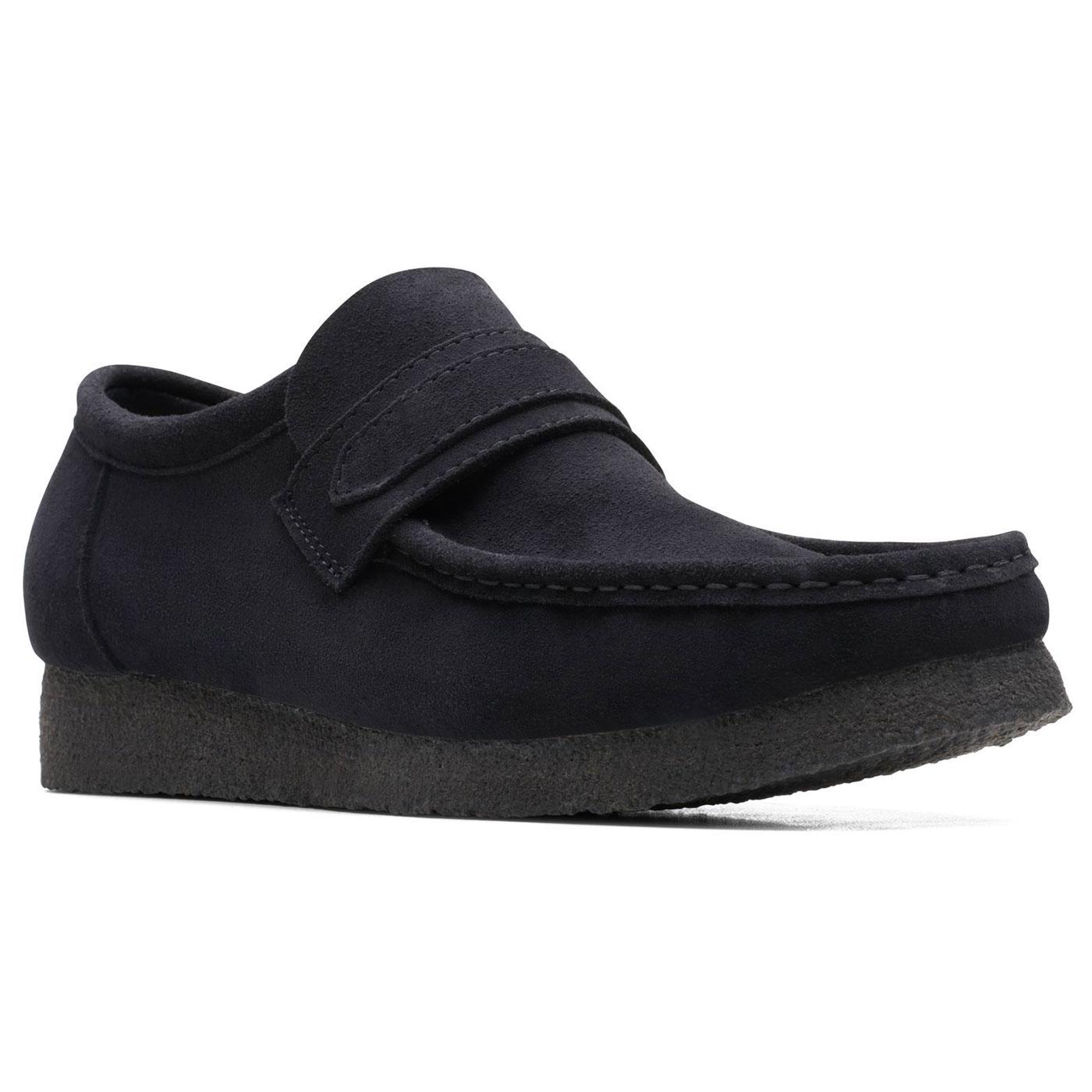 Clarks Originals Retro Wallabee Loafer in Black Suede