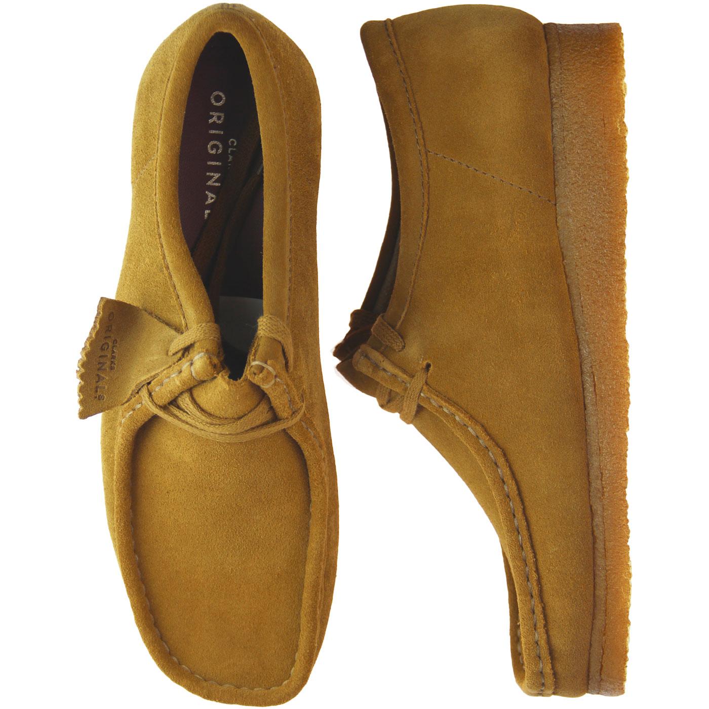 Clarks Originals Wallabee Mod Moccasin Shoes In Cola