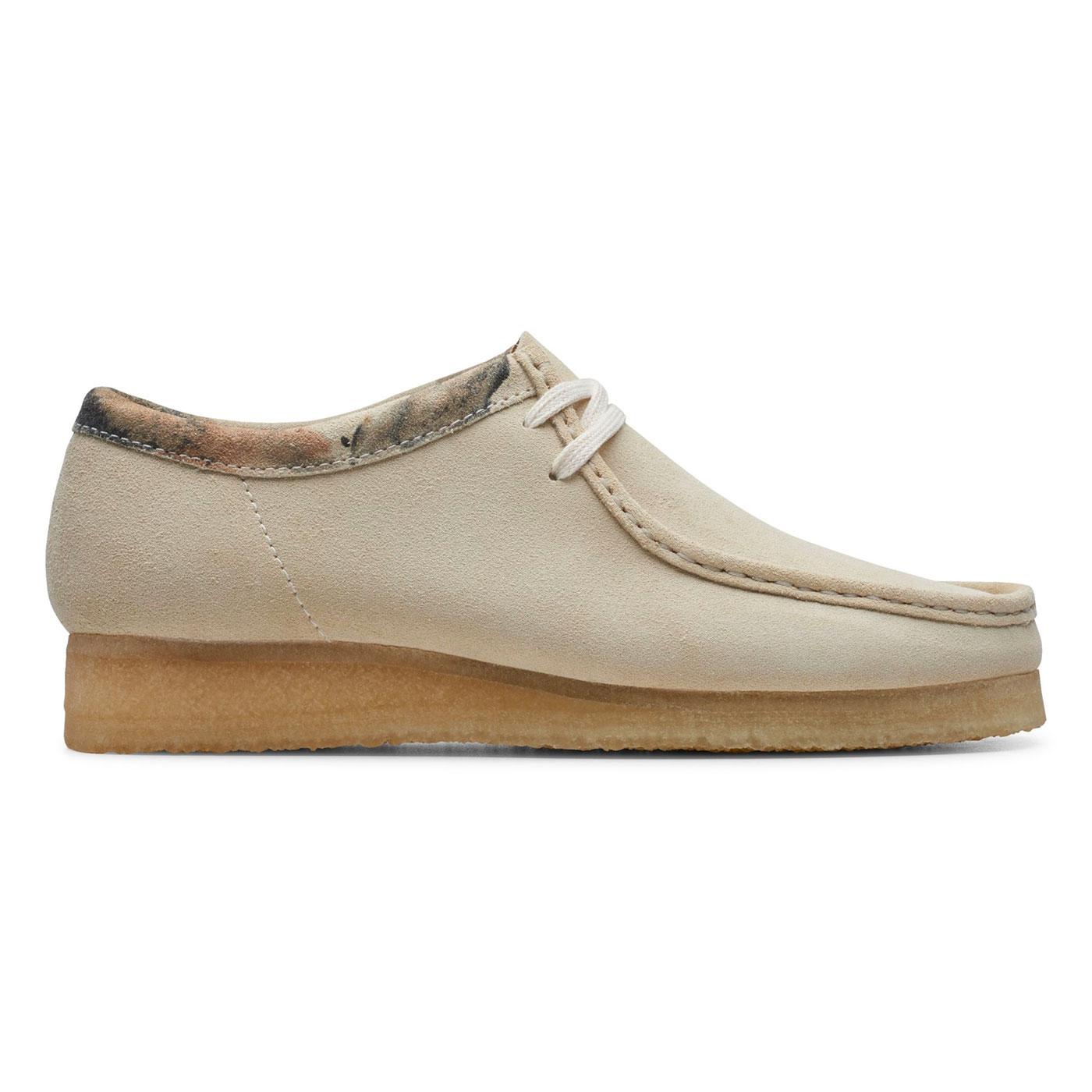 Wallabee White Suede