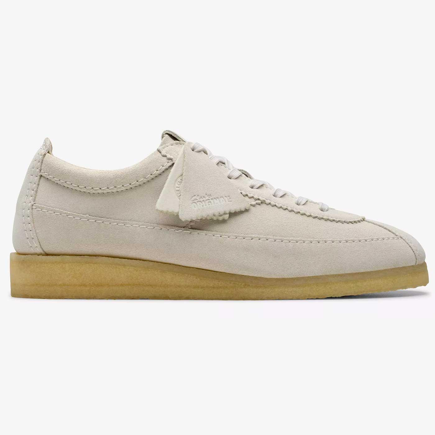 Clarks Originals Wallabee Tor White Suede Shoes