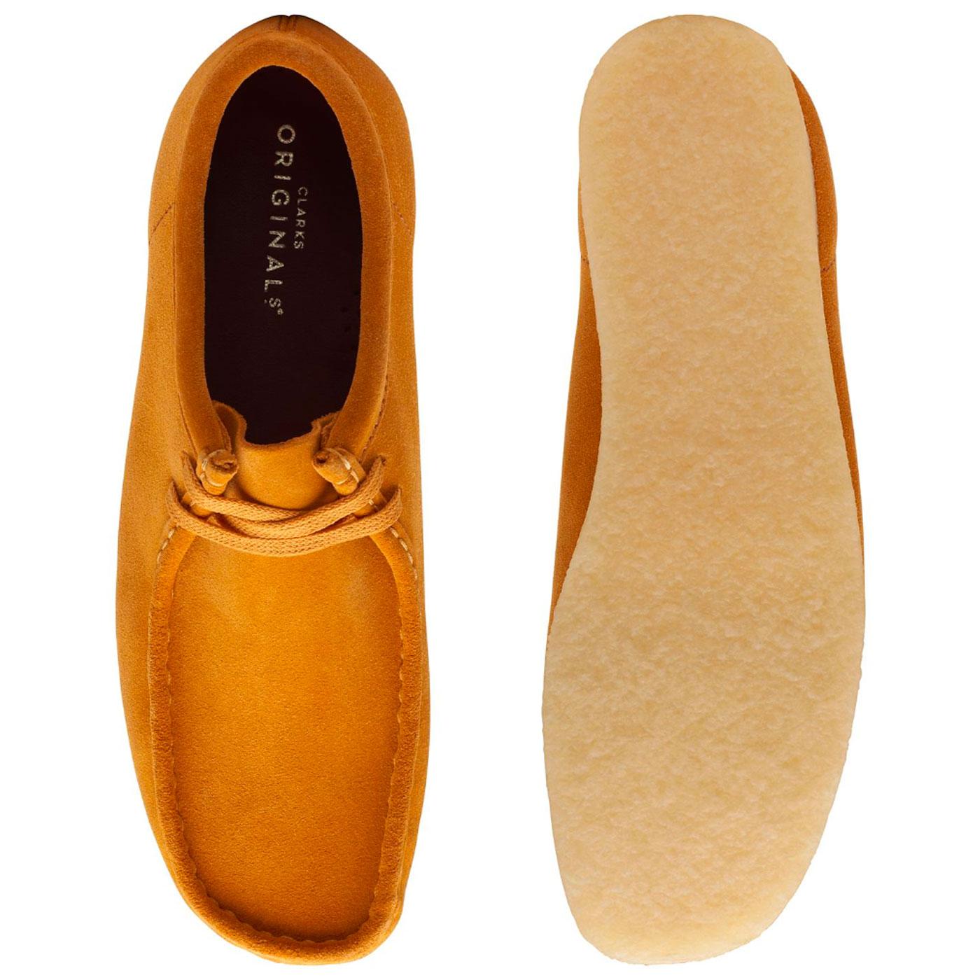 clarks orange suede shoes