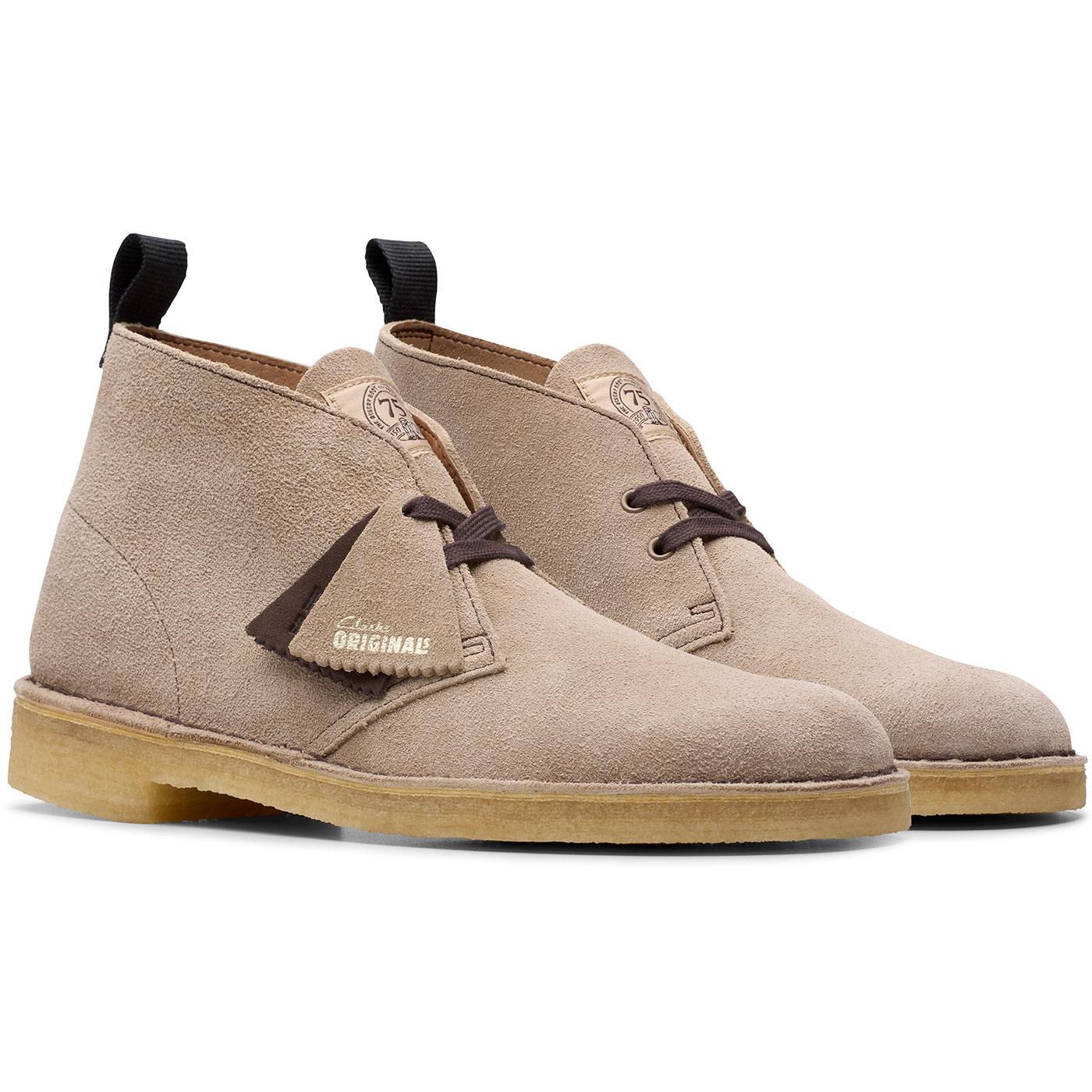 Clarks desert boot wolf suede discount