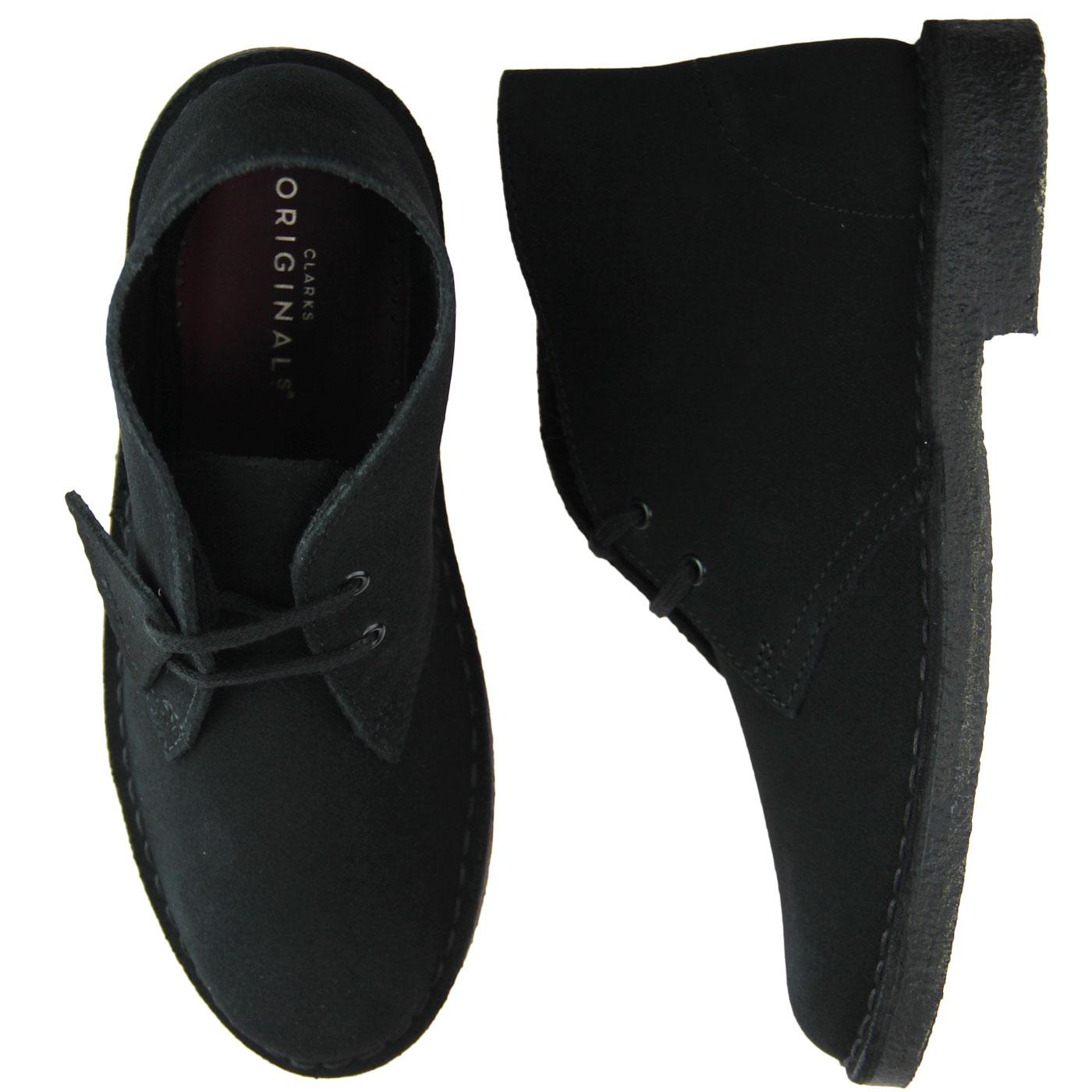 clarks ladies black suede shoes