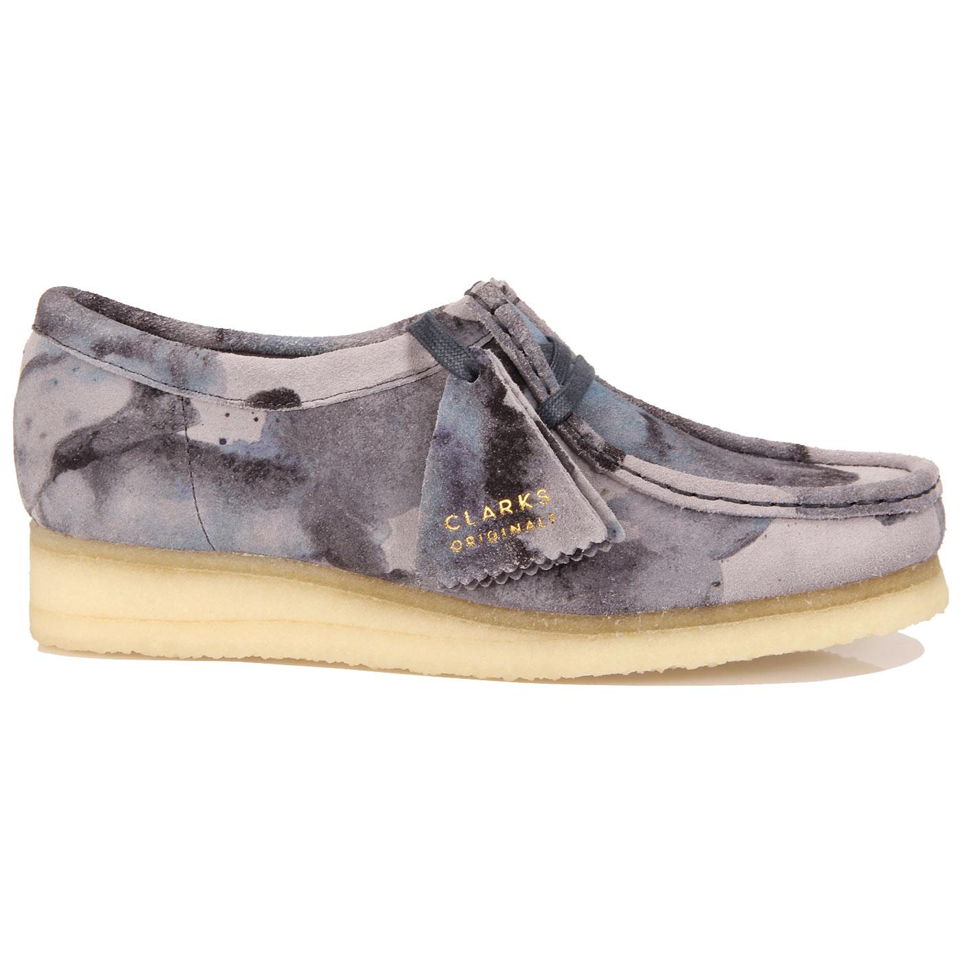 Wallabee CLARKS ORIGINALS Womens Camo Shoes BLUE