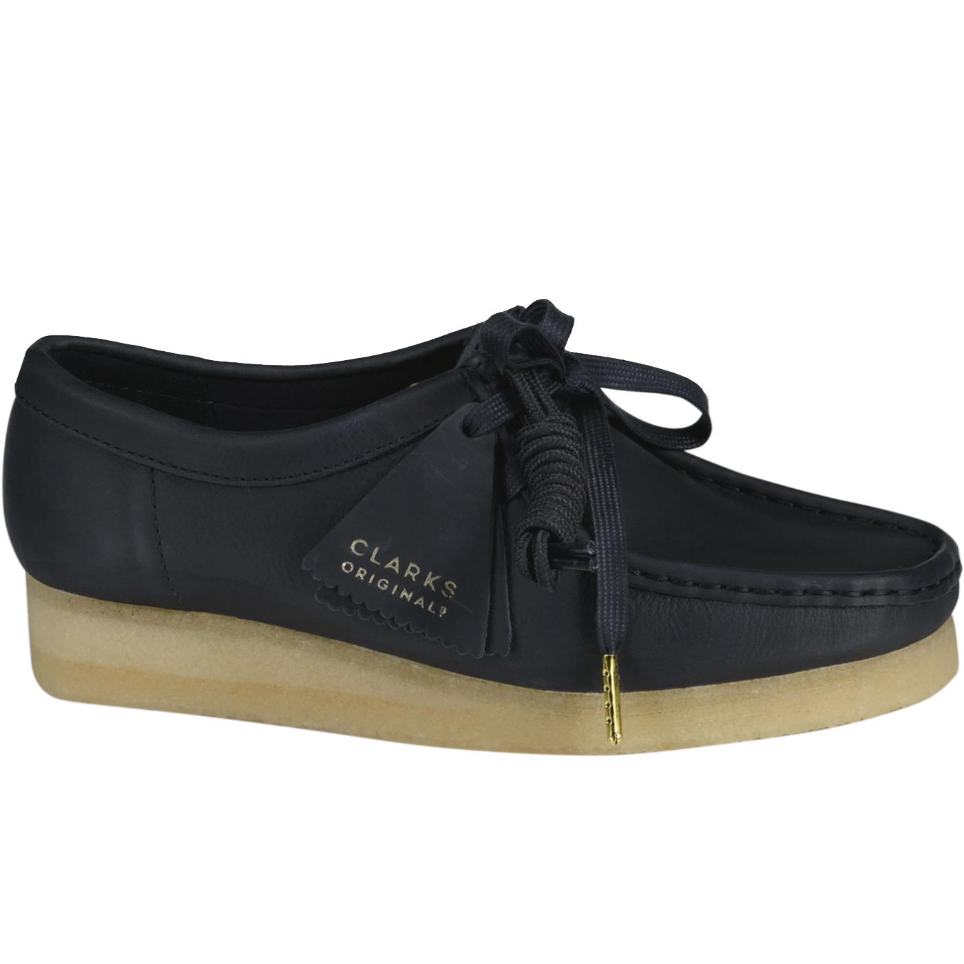 Wallabee CLARKS ORIGINALS Retro Leather Shoes in Navy