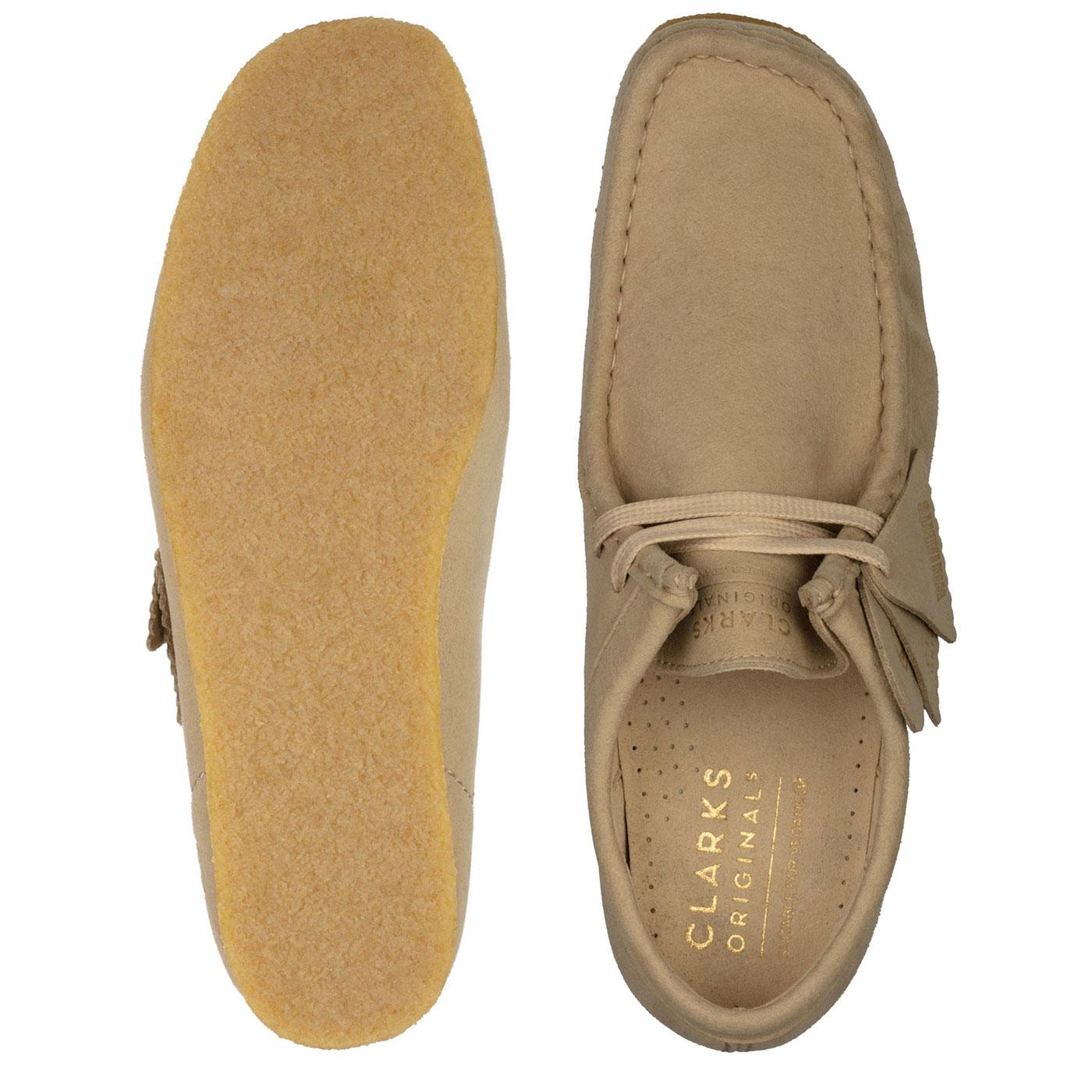 CLARKS ORIGINALS 'Wallabee' Vegan Moccasin Shoes in Sand