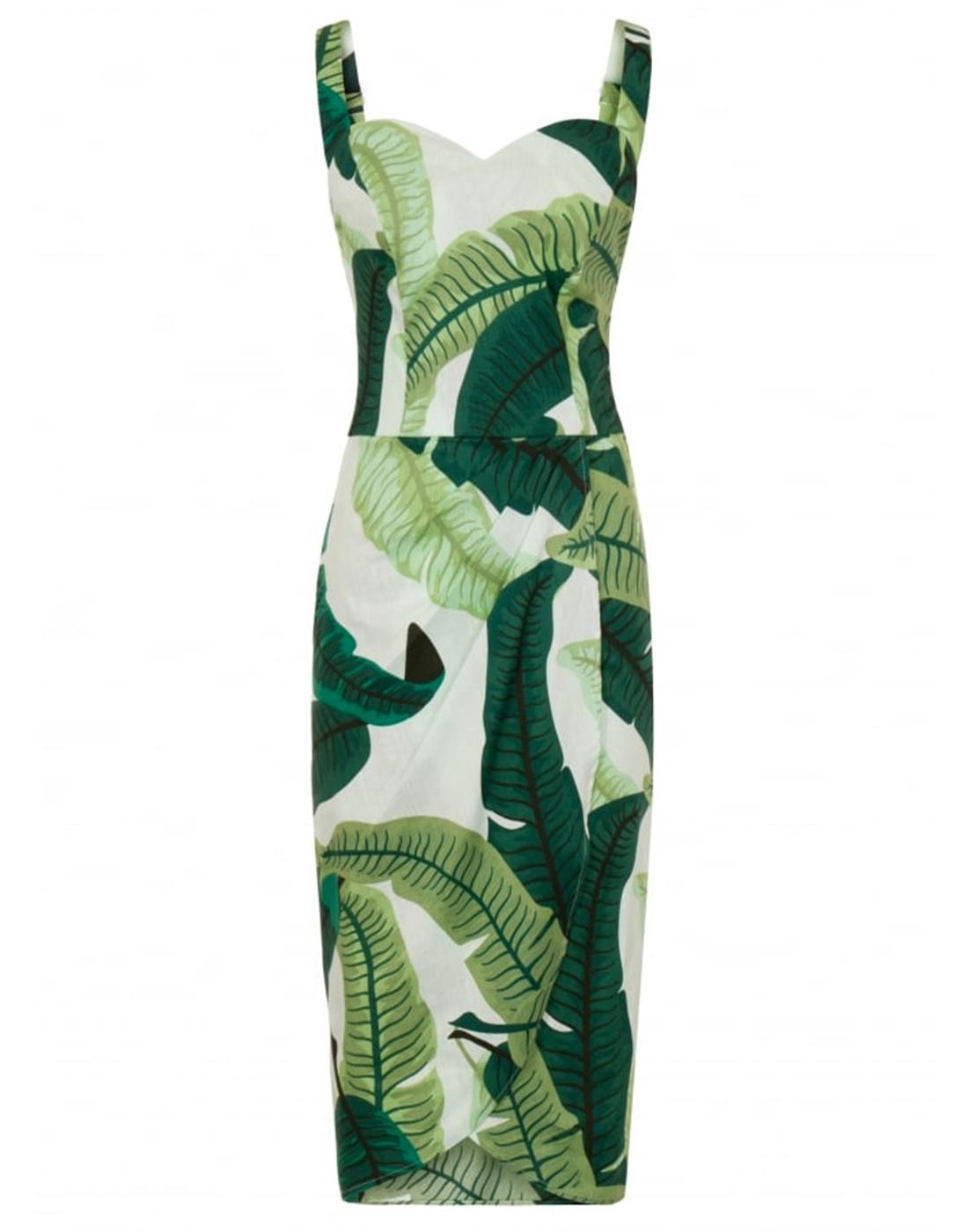 Mahina COLLECTIF Retro Banana Leaf Sarong Dress