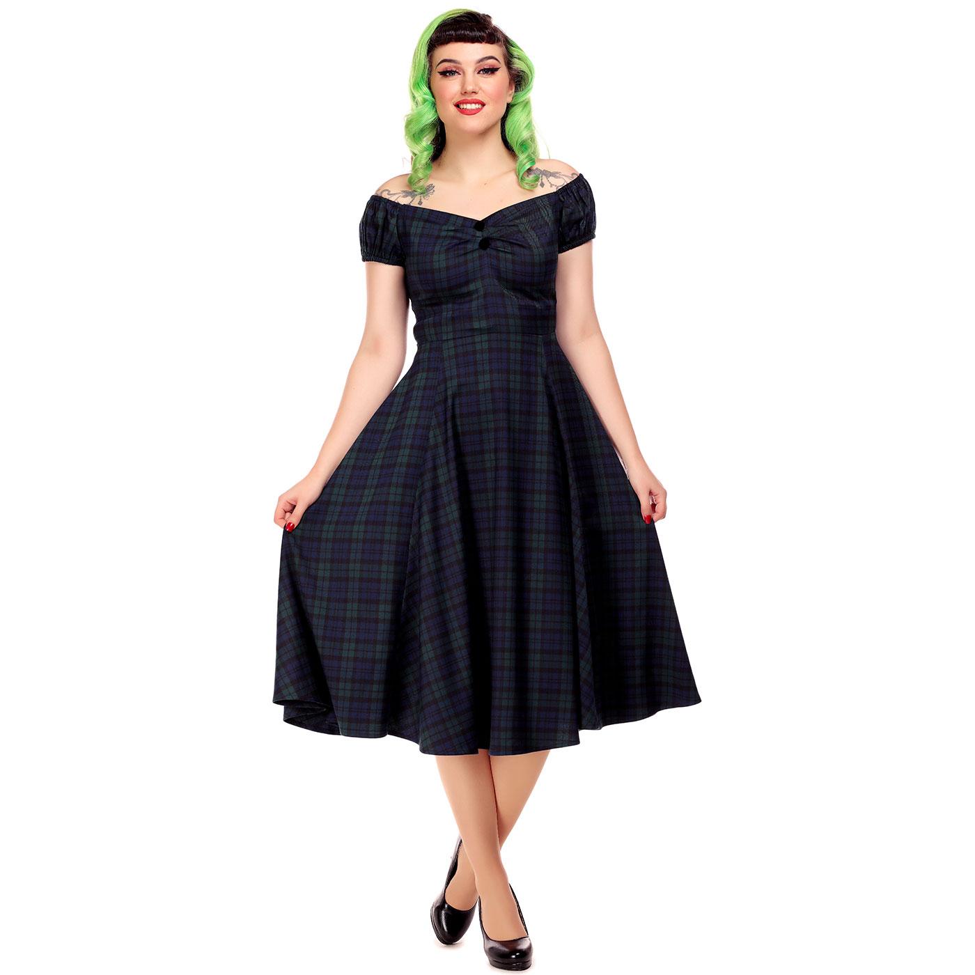 black watch tartan dress