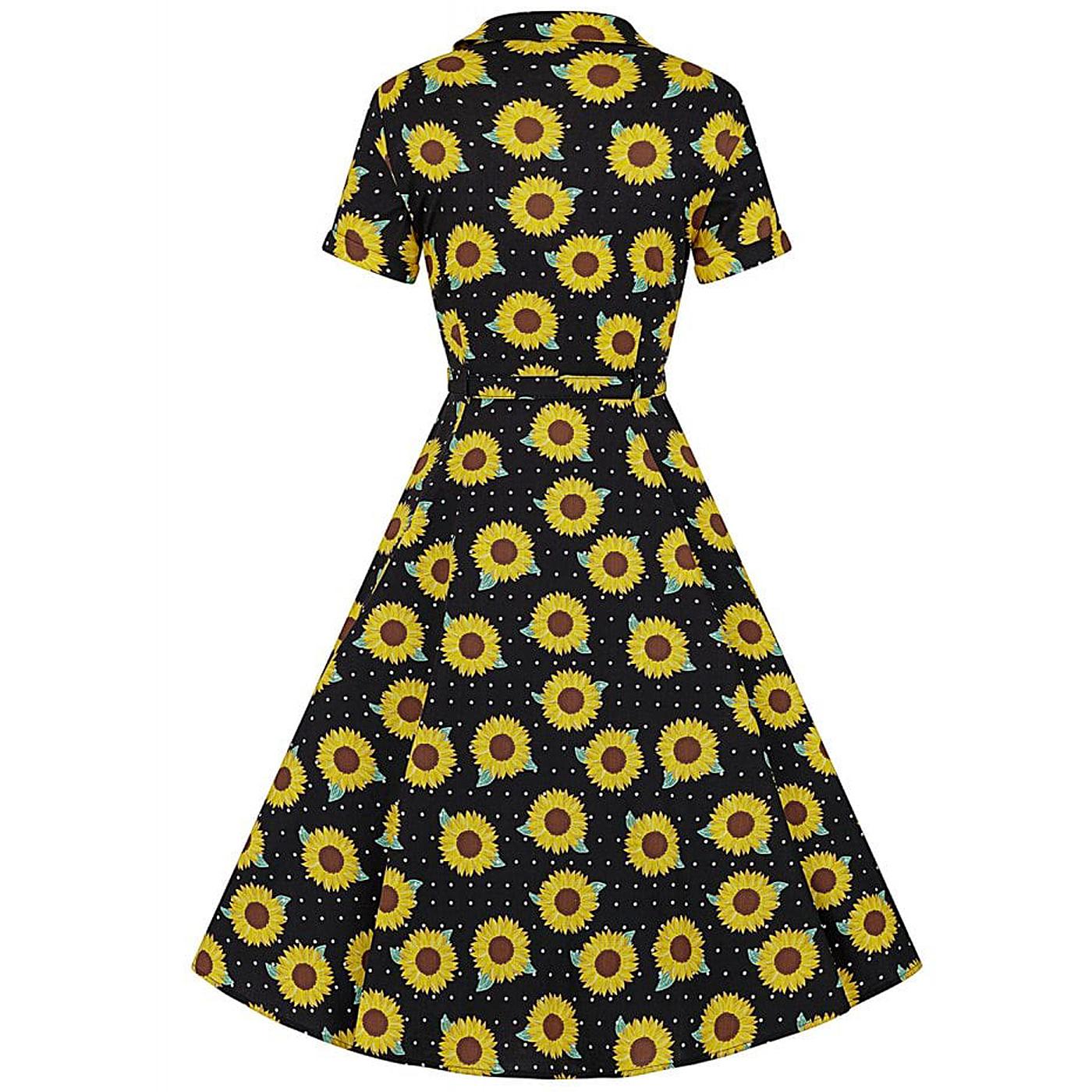 COLLECTIF Caterina Sunflower Summer 40s Swing Dress