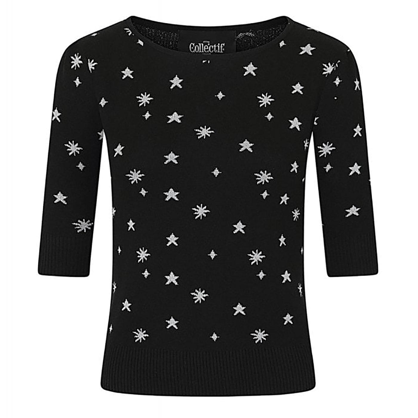 Chrissie COLLECTIF Night Sky Vintage Knitted Top
