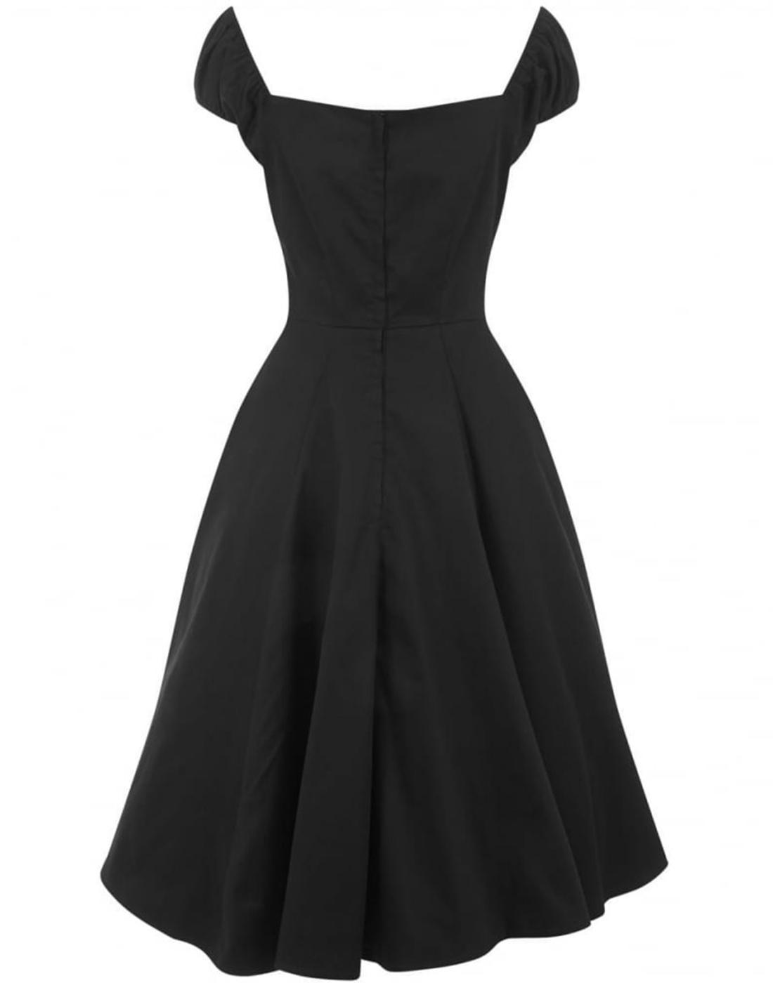 COLLECTIF Dolores Retro 1950s Vintage Doll Dress in Black