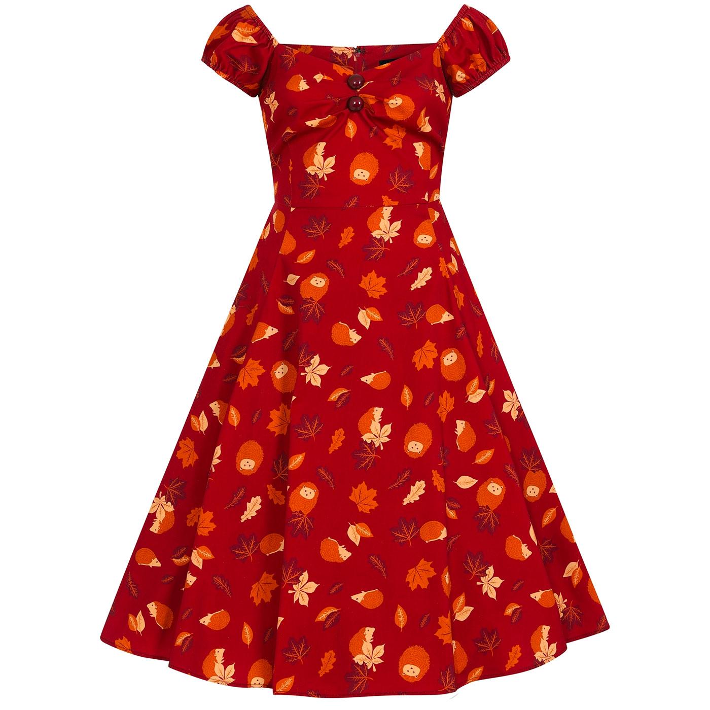 Dolores COLLECTIF Hedgehogs & Leaves Doll Dress