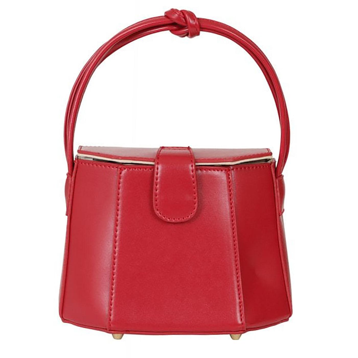COLLECTIF Felicity 50s Octagonal Vintage Box Bag In Red