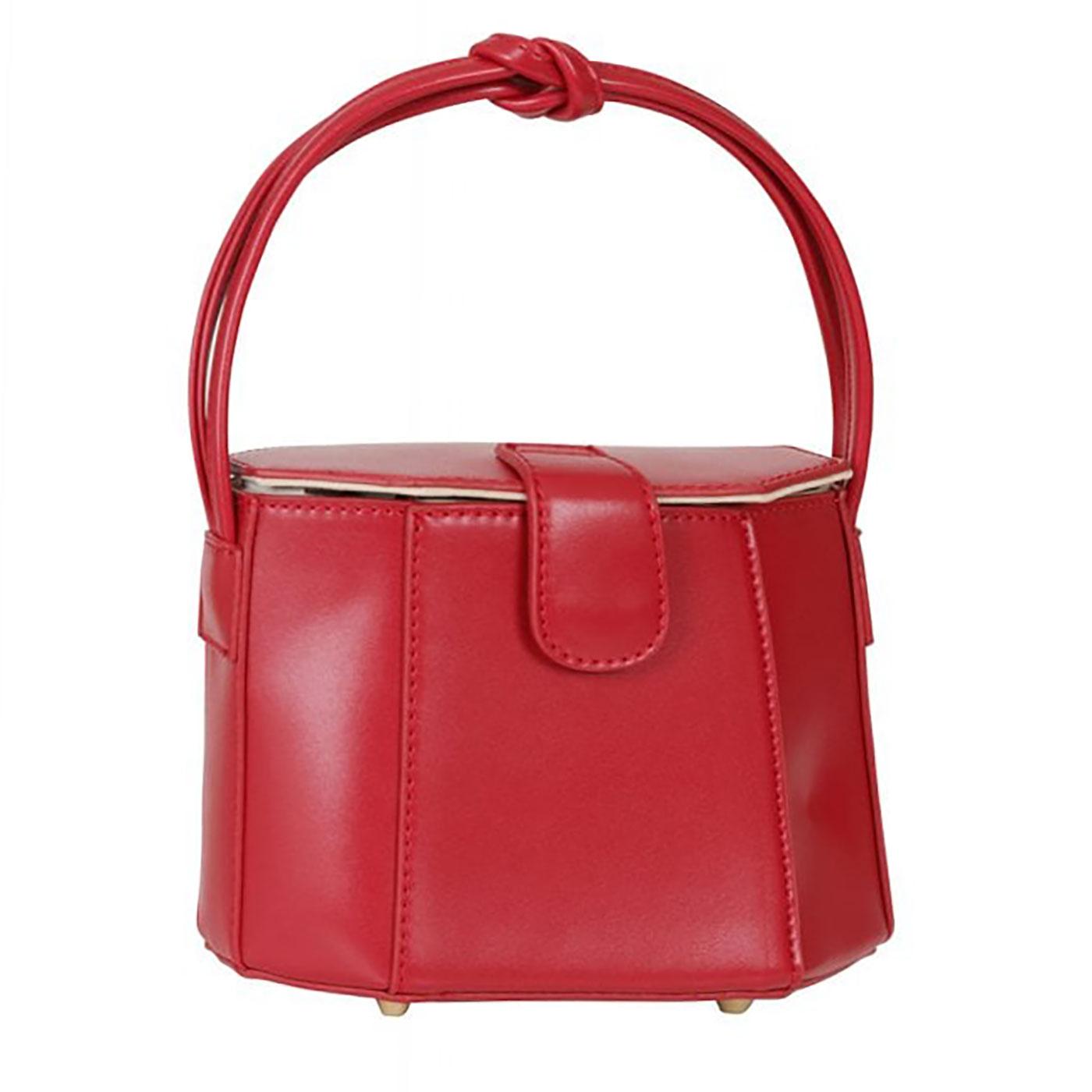 COLLECTIF Felicity 50s Octagonal Vintage Box Bag In Red