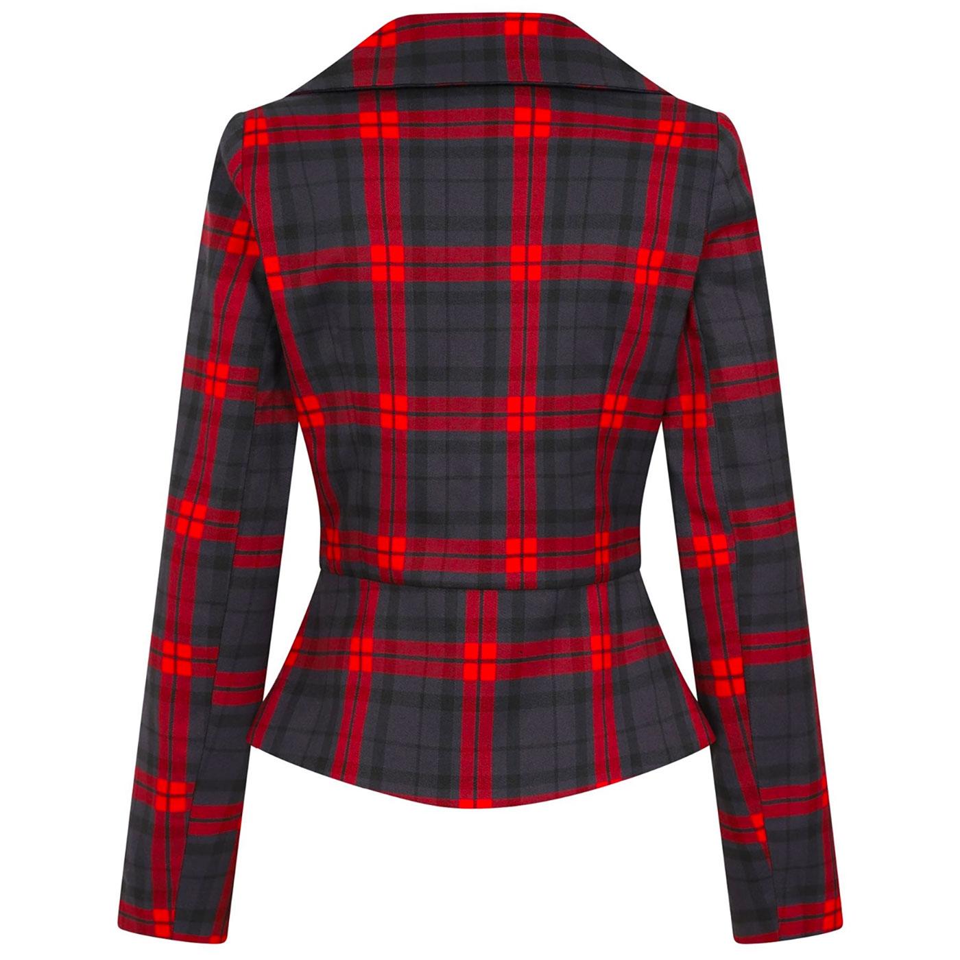 COLLECTIF Halle Retro Smoky Check Suit Jacket