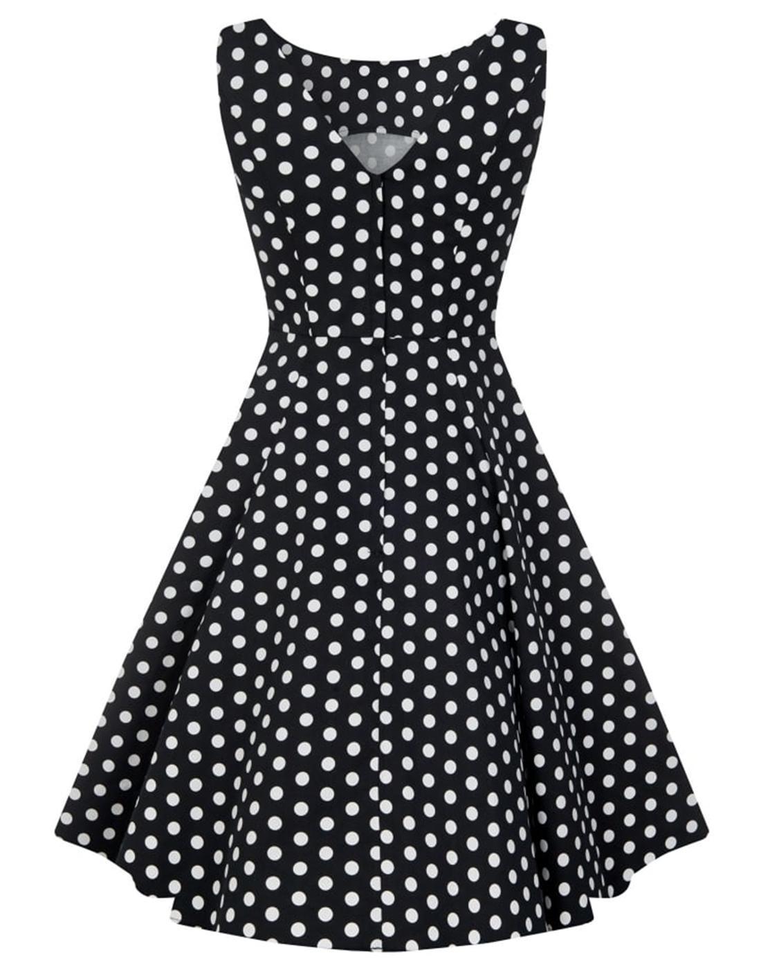 Collectif Hepburn Retro 50s Polka Dot Sleeveless Doll Dress