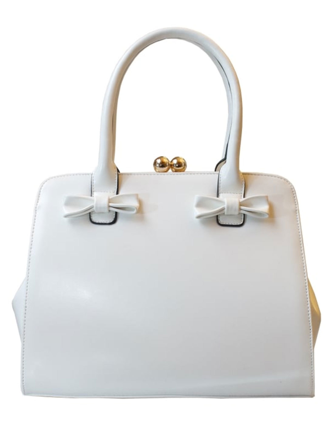 Jessica COLLECTIF Retro 1950s Bow Handbag in White