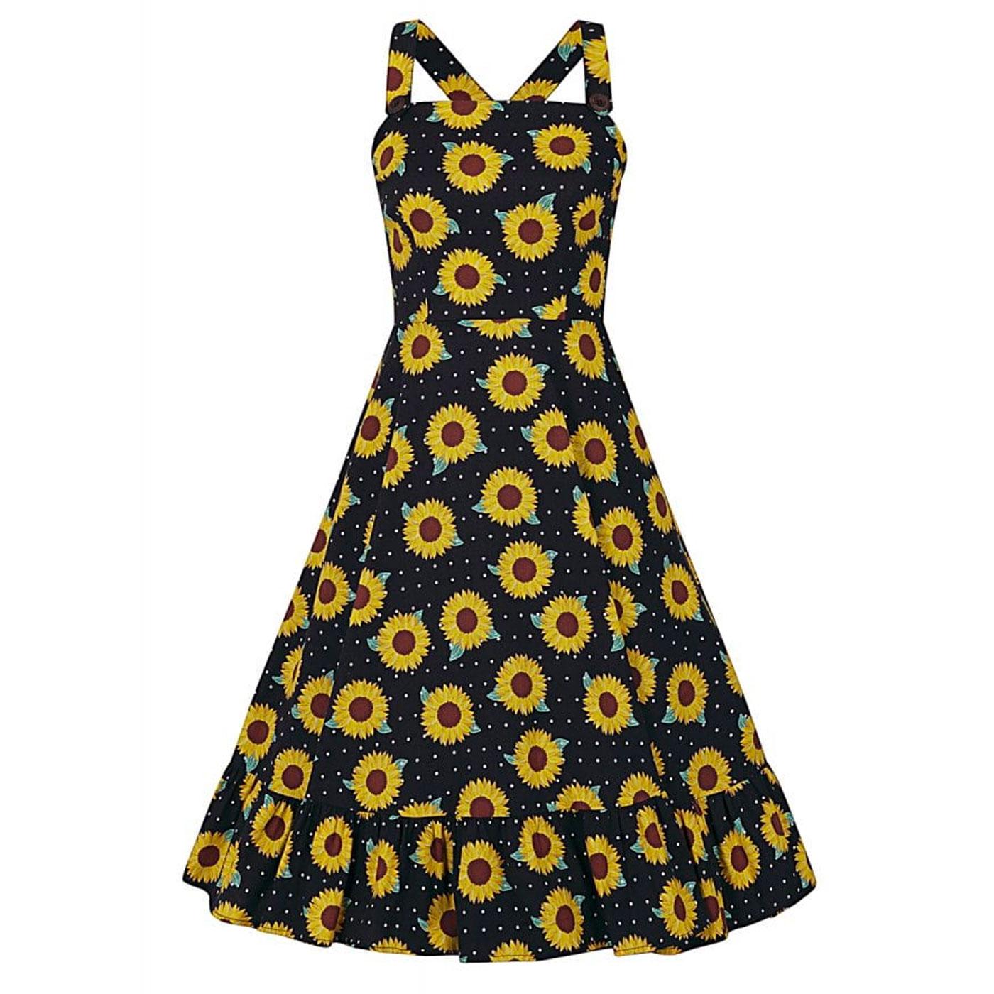 Maggie COLLECTIF Retro 60's Sunflower Swing Dress